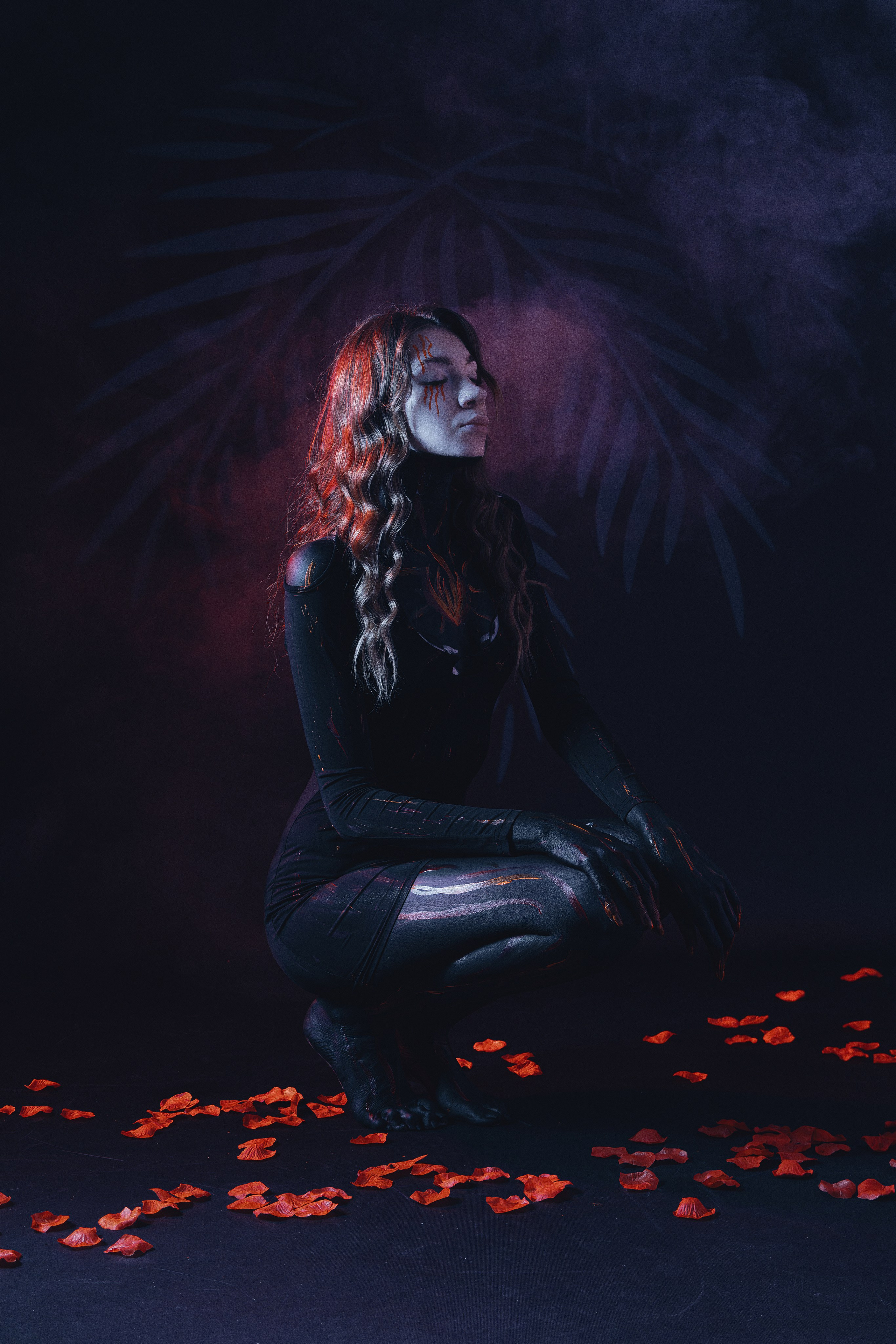 Креативный фотопроект в Ростове-на-Дону в образах Огненного пантеона. Огненный персонажи на творческой съёмке в Ростове-на-Дону. Женский фотограф в Ростове-на-Дону.