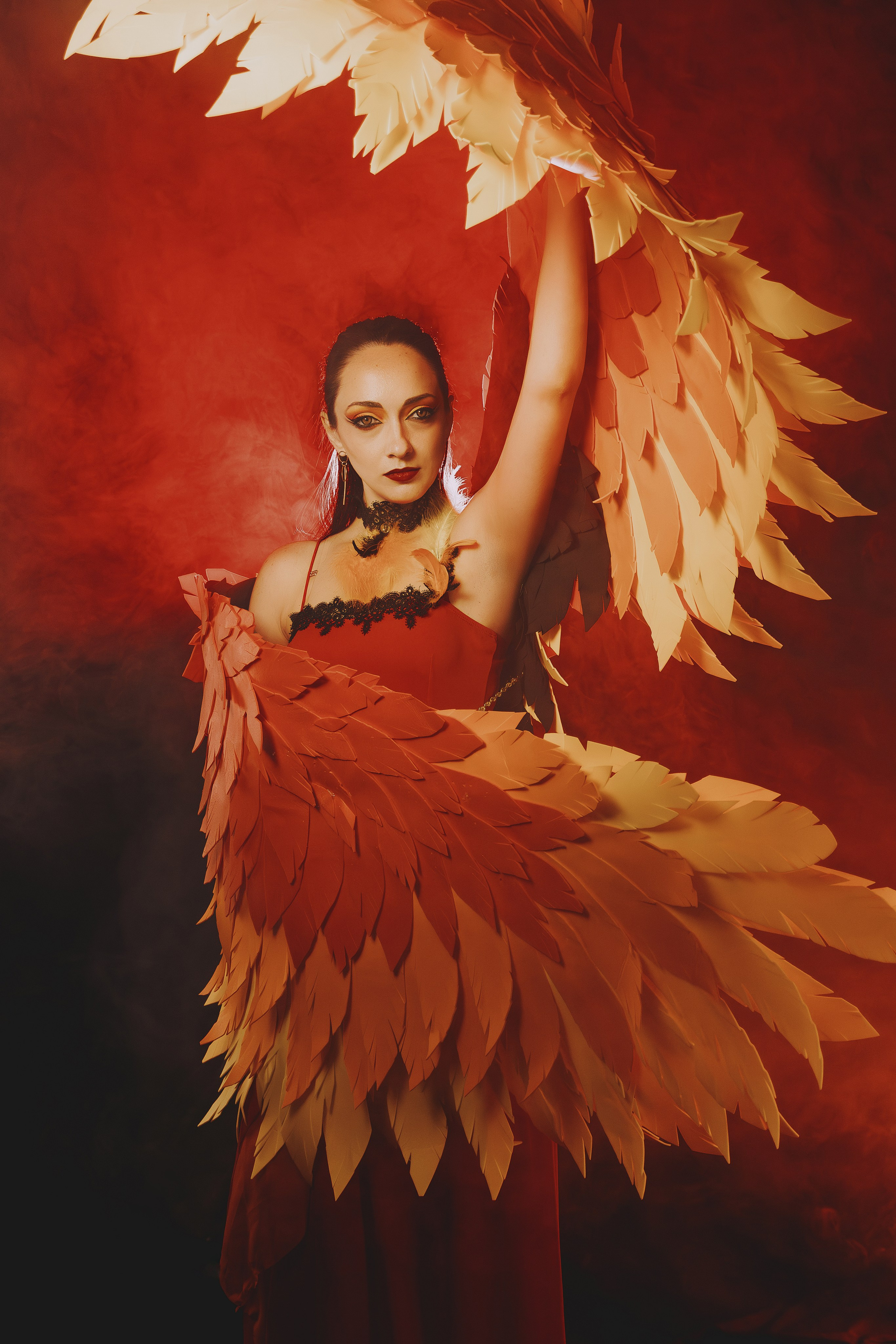 Креативный фотопроект в Ростове-на-Дону в образах Огненного пантеона. Огненный персонажи на творческой съёмке в Ростове-на-Дону. Женский фотограф в Ростове-на-Дону.