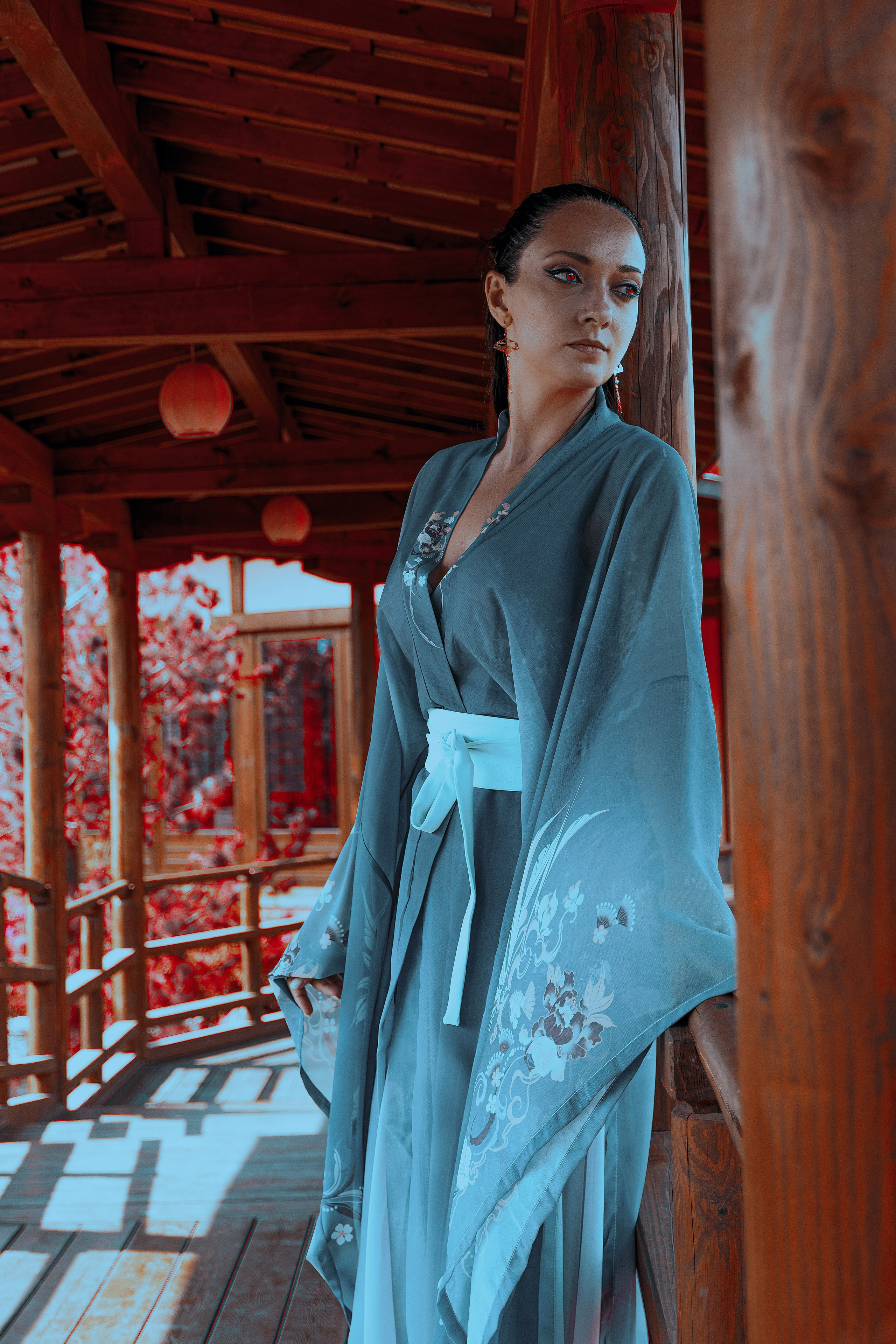 Фотосессия в японском стиле в краснодаре в парке Галицкого. прекрасный образ гейши и женская эстетика. Красивая природа Японии. 