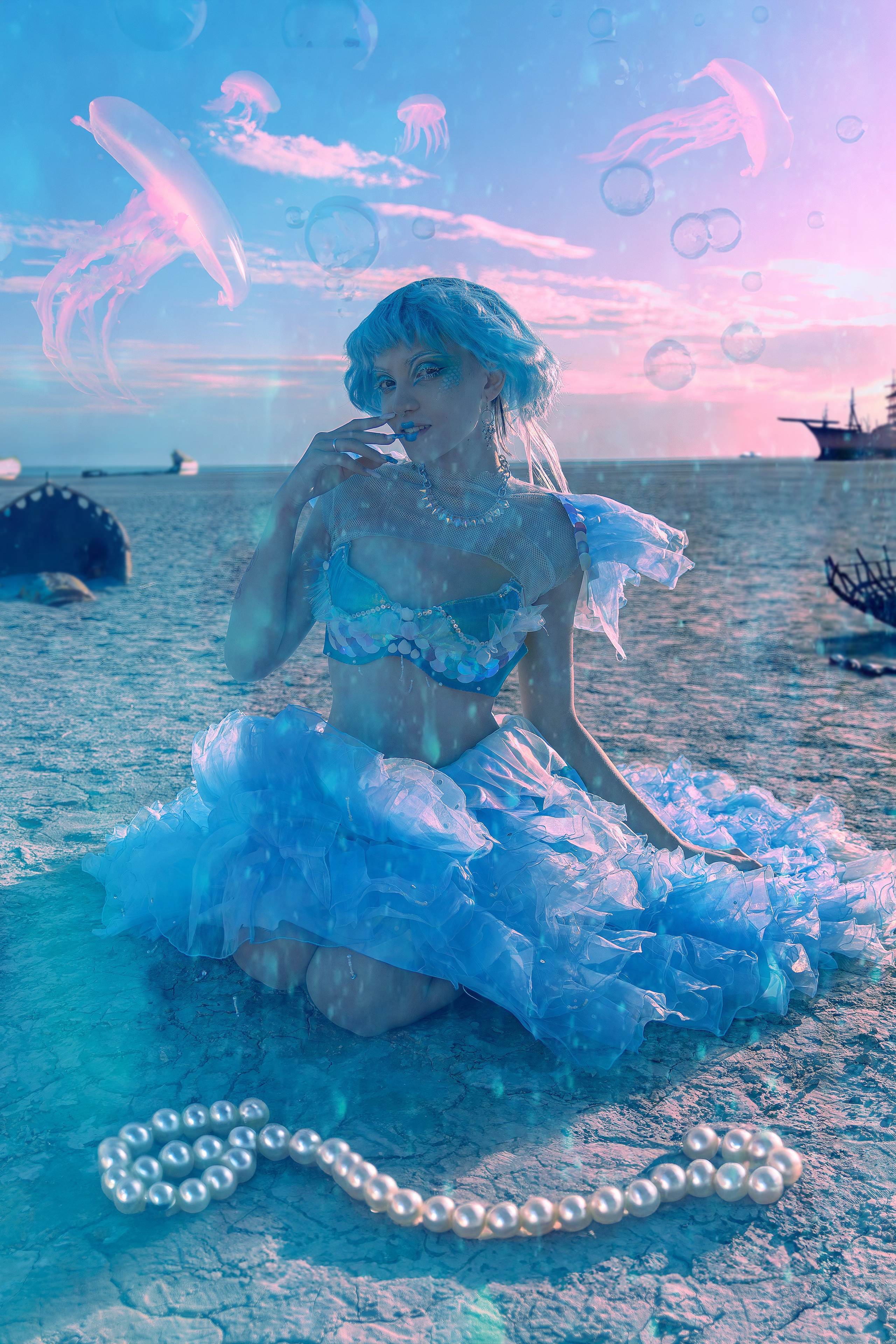 Фэнтези морской фотопроект в Ростове-на-Дону. Креативный фэнтези проект на тему моря в Ростове-на-Дону. Арт фотограф LaKazaretto портфолио. Женский фотограф Антон Казарин в Ростове-на-Дону.