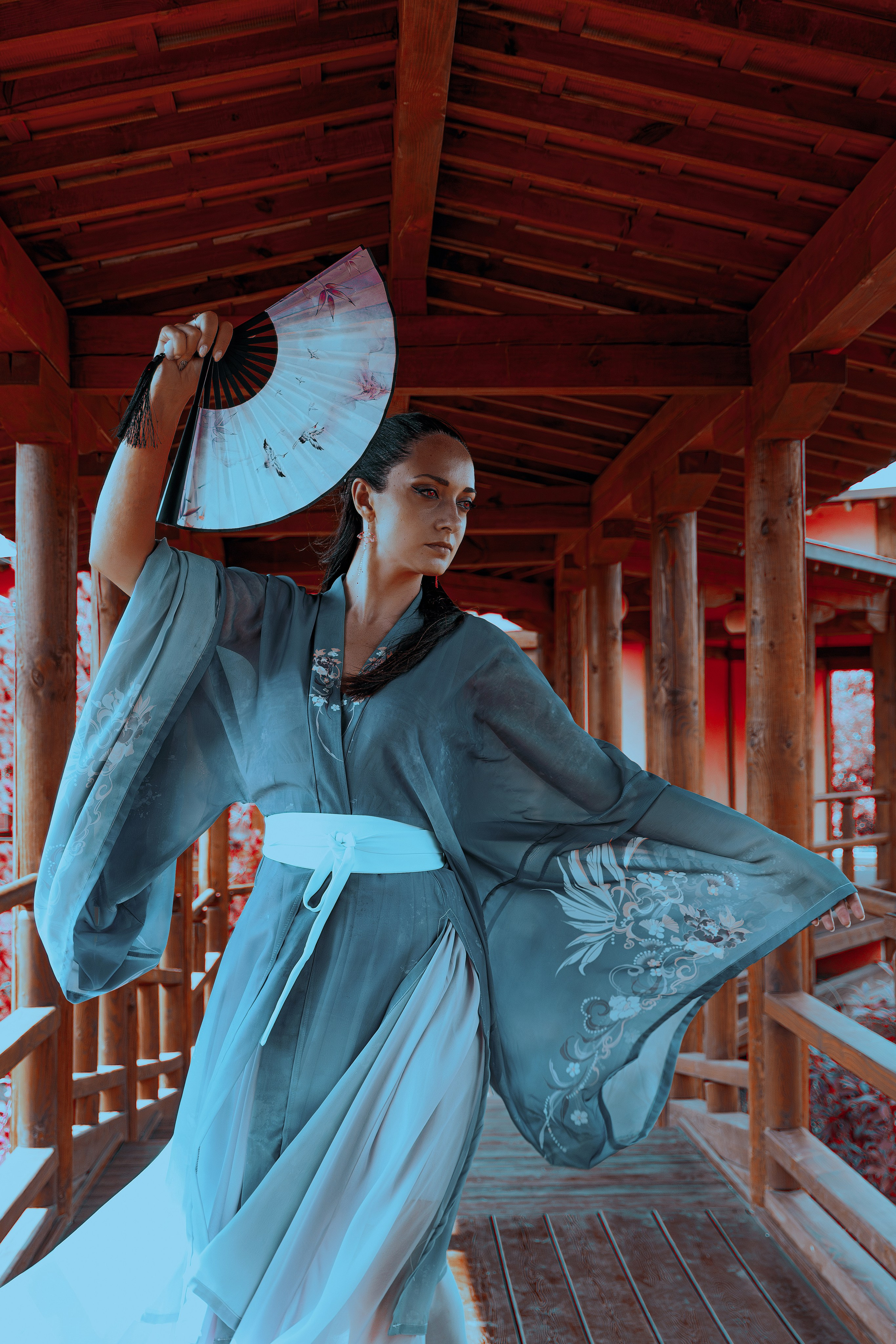 Фотосессия в японском стиле в краснодаре в парке Галицкого. прекрасный образ гейши и женская эстетика. Красивая природа Японии. 