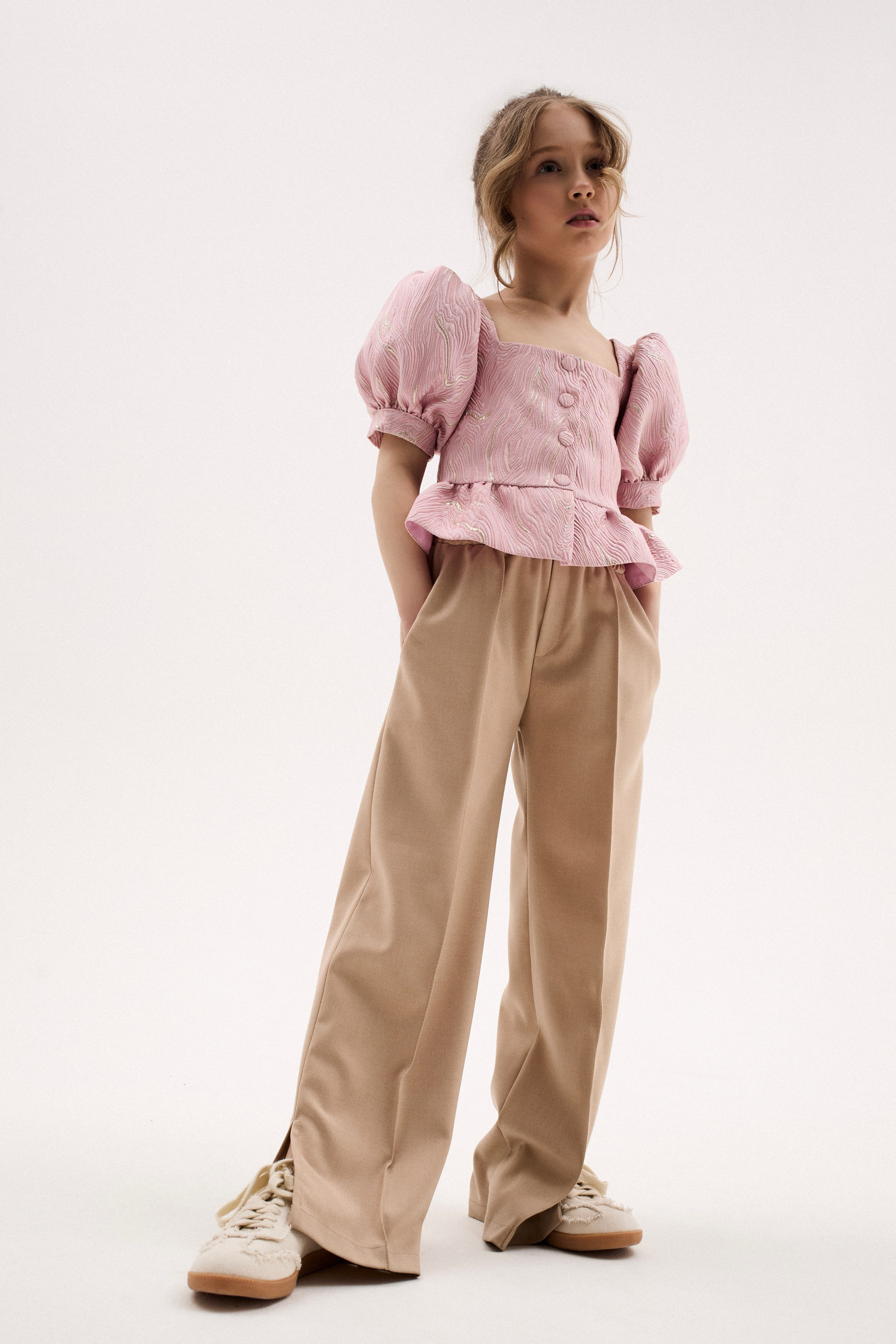 Блуза «Haute Couture» в розовом оттенке. Одежда для детей