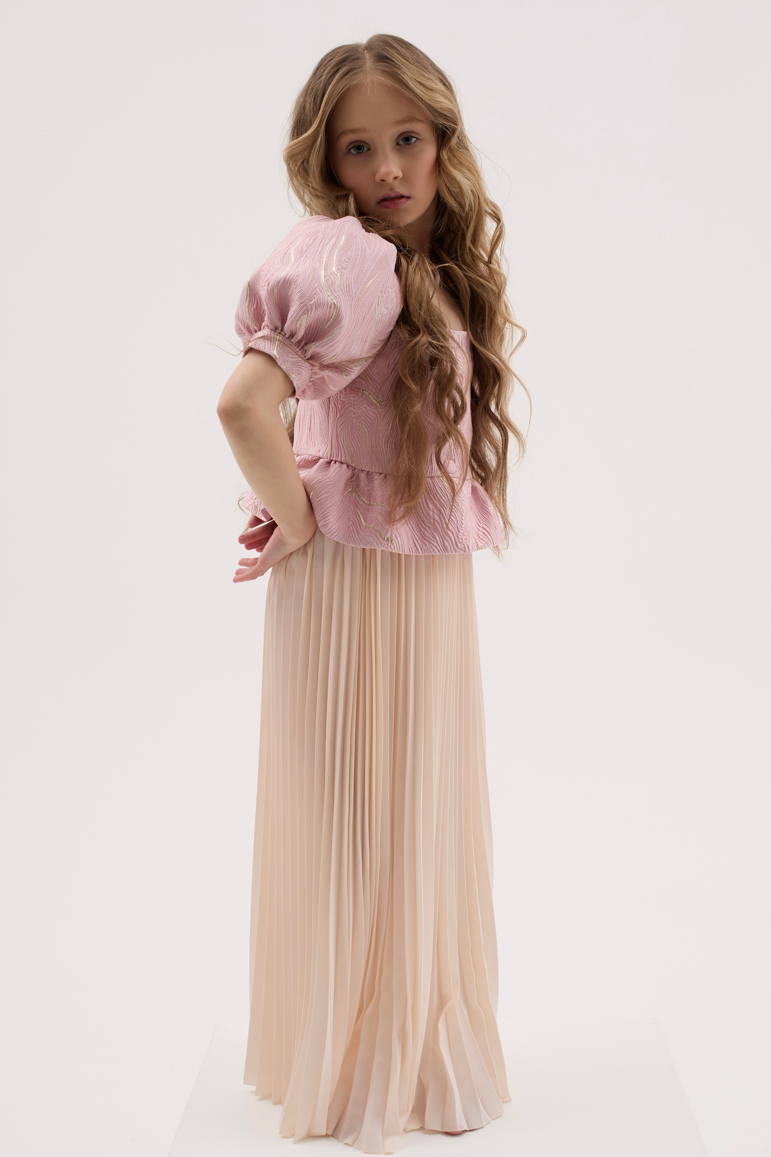 Блуза «Haute Couture» в розовом оттенке. Одежда для детей