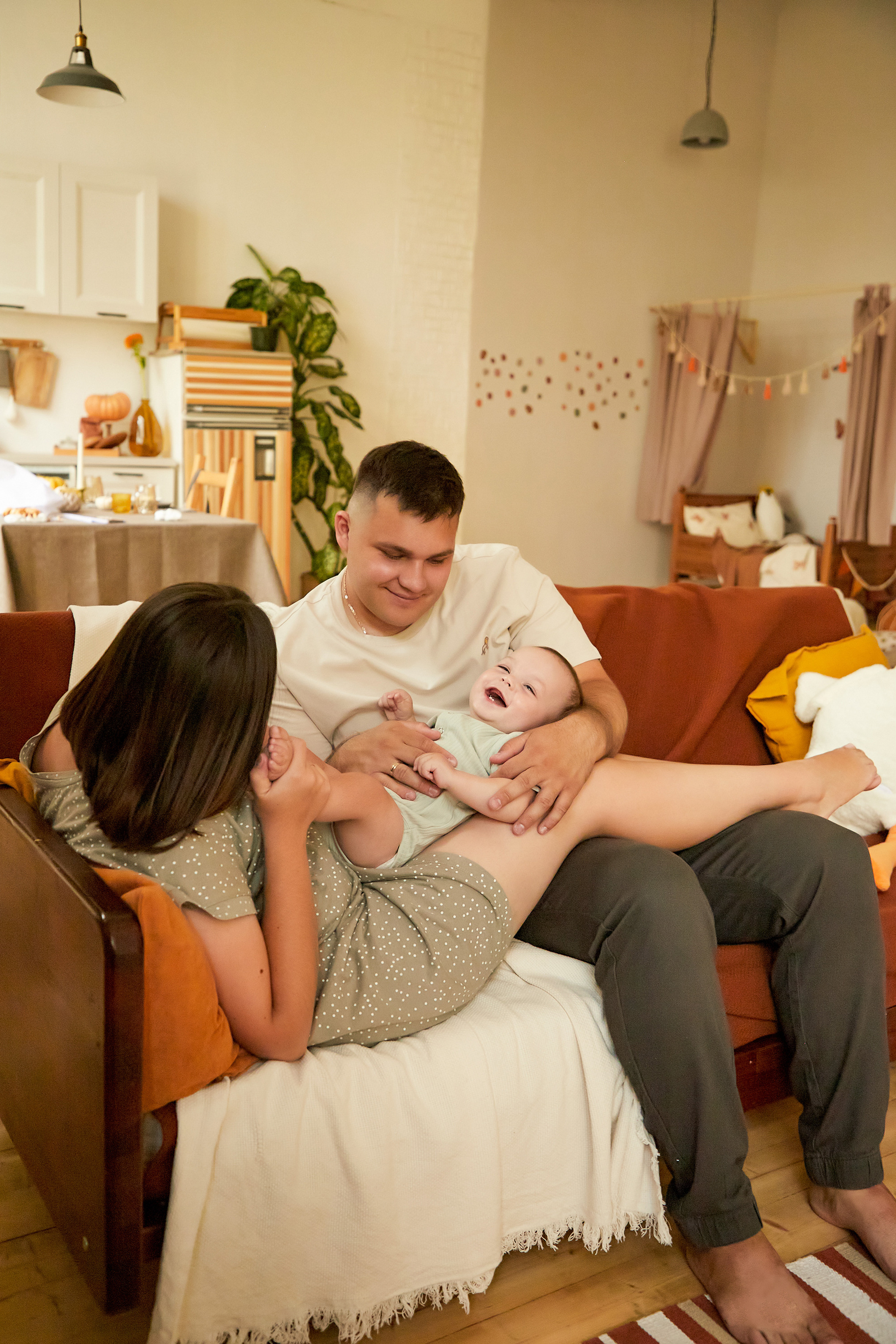 Семья Дениса в фотостудии Loft potolok