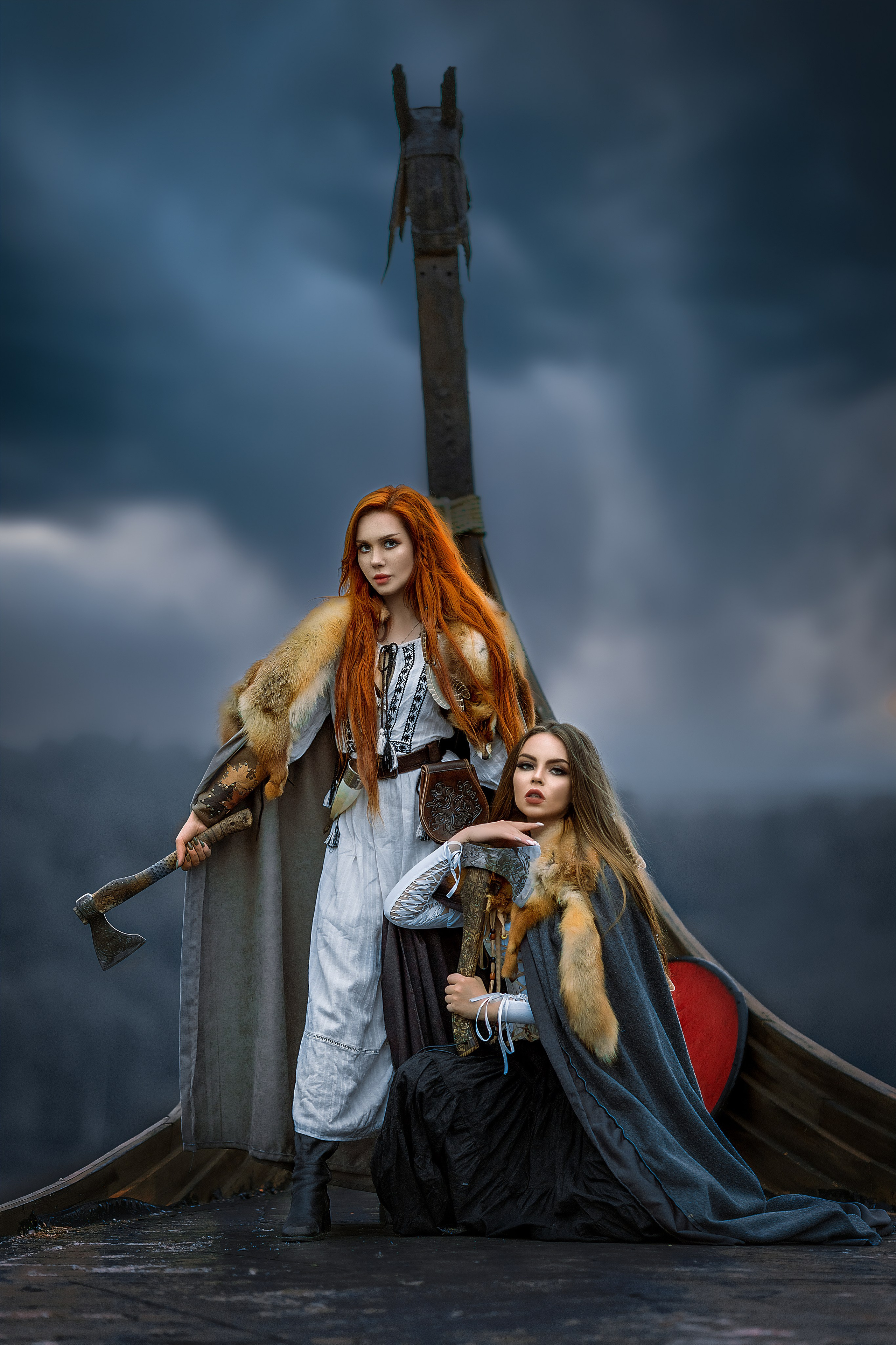 викинги на драккаре фотосессия