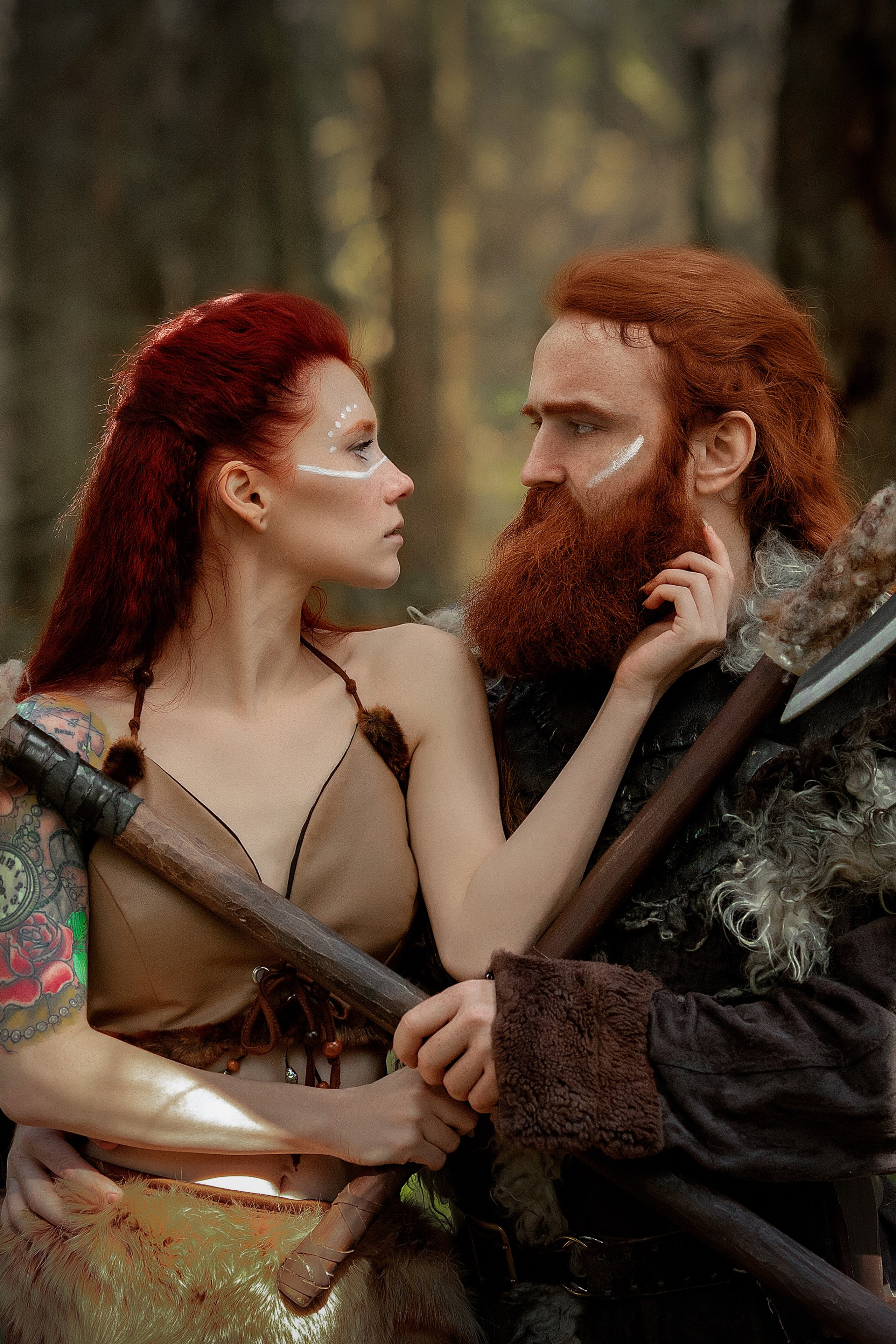 парная скандинавская фотосессия