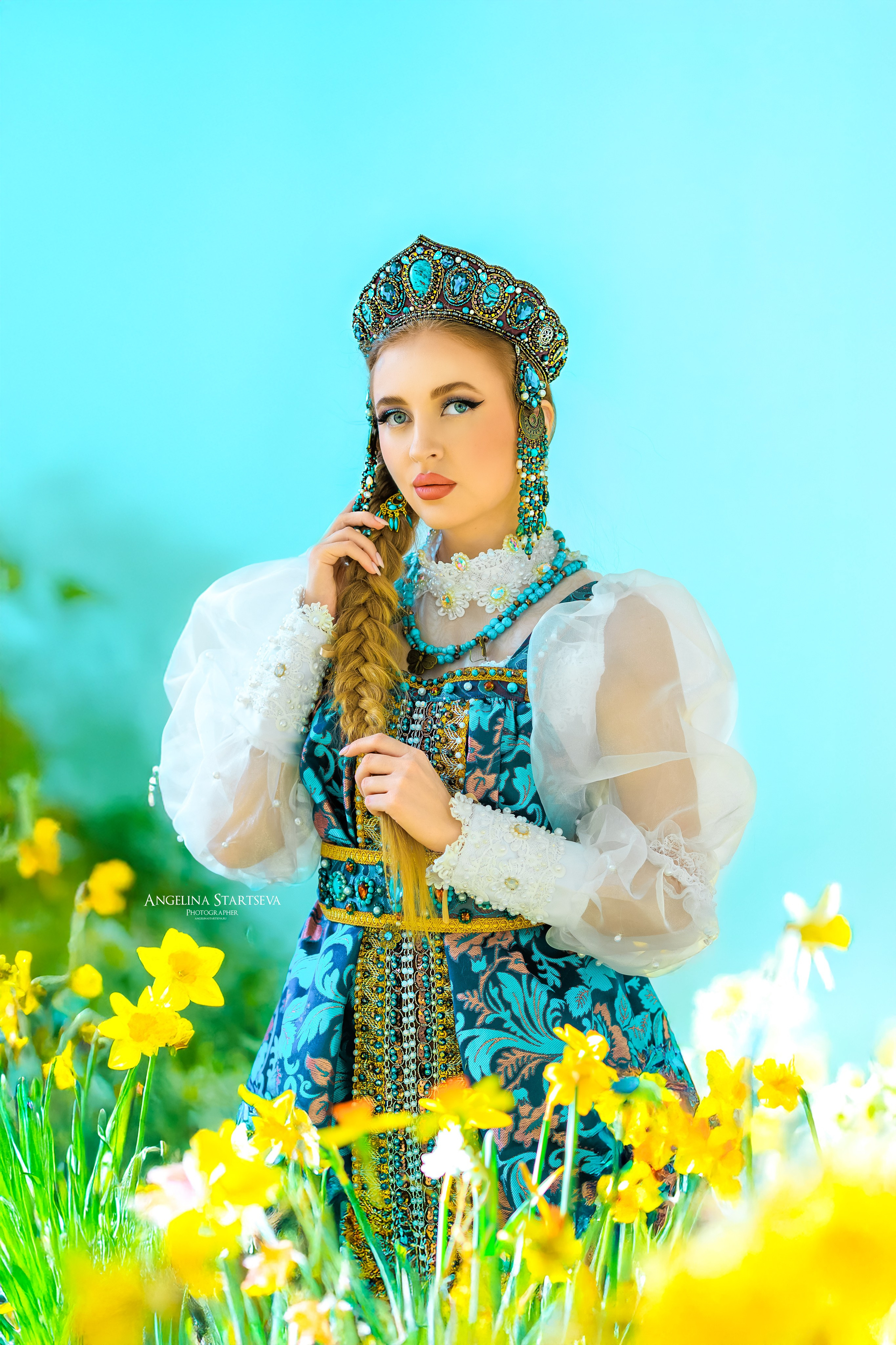 фотосессия в русском венце