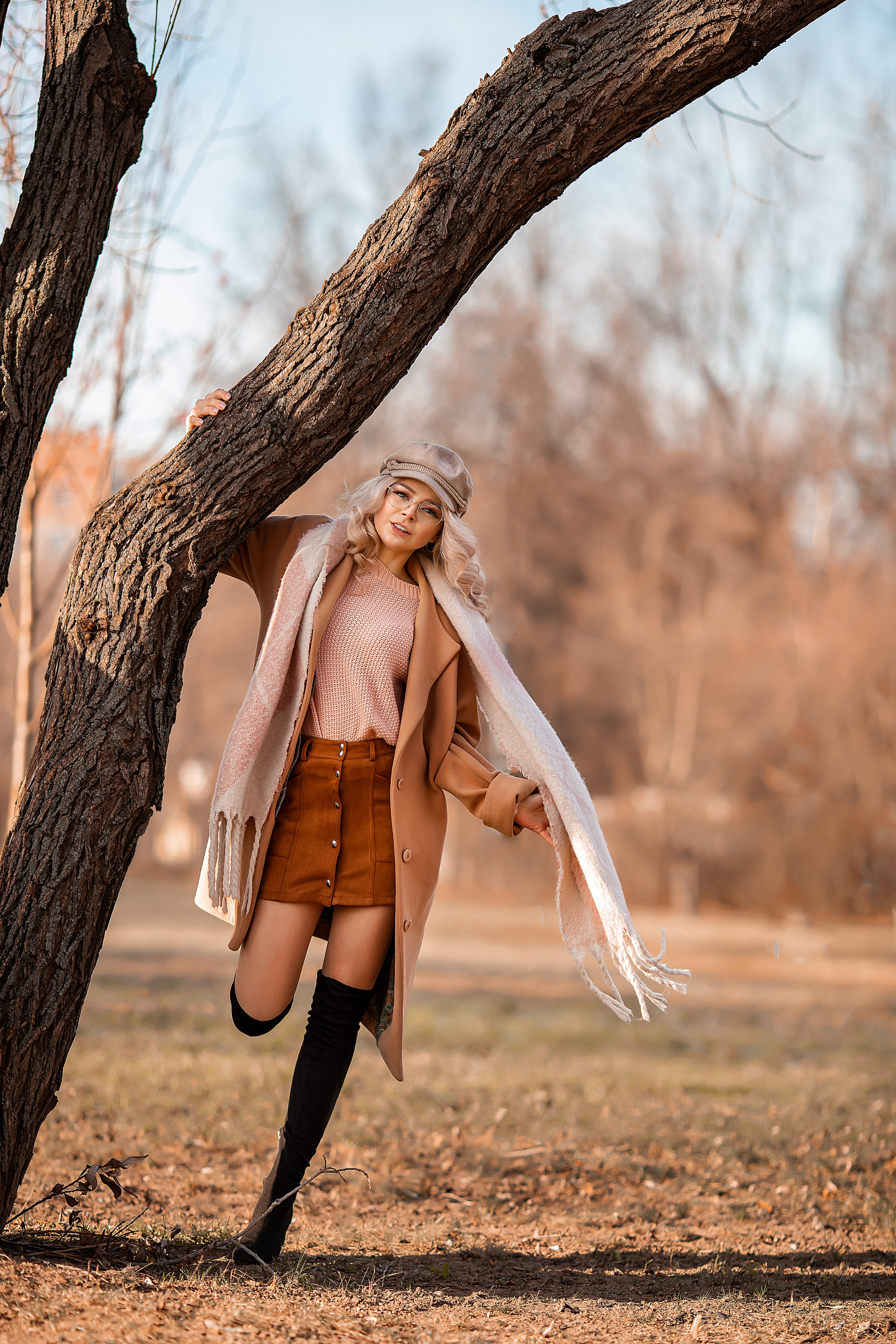 женская осеняя фотосессия в парке
