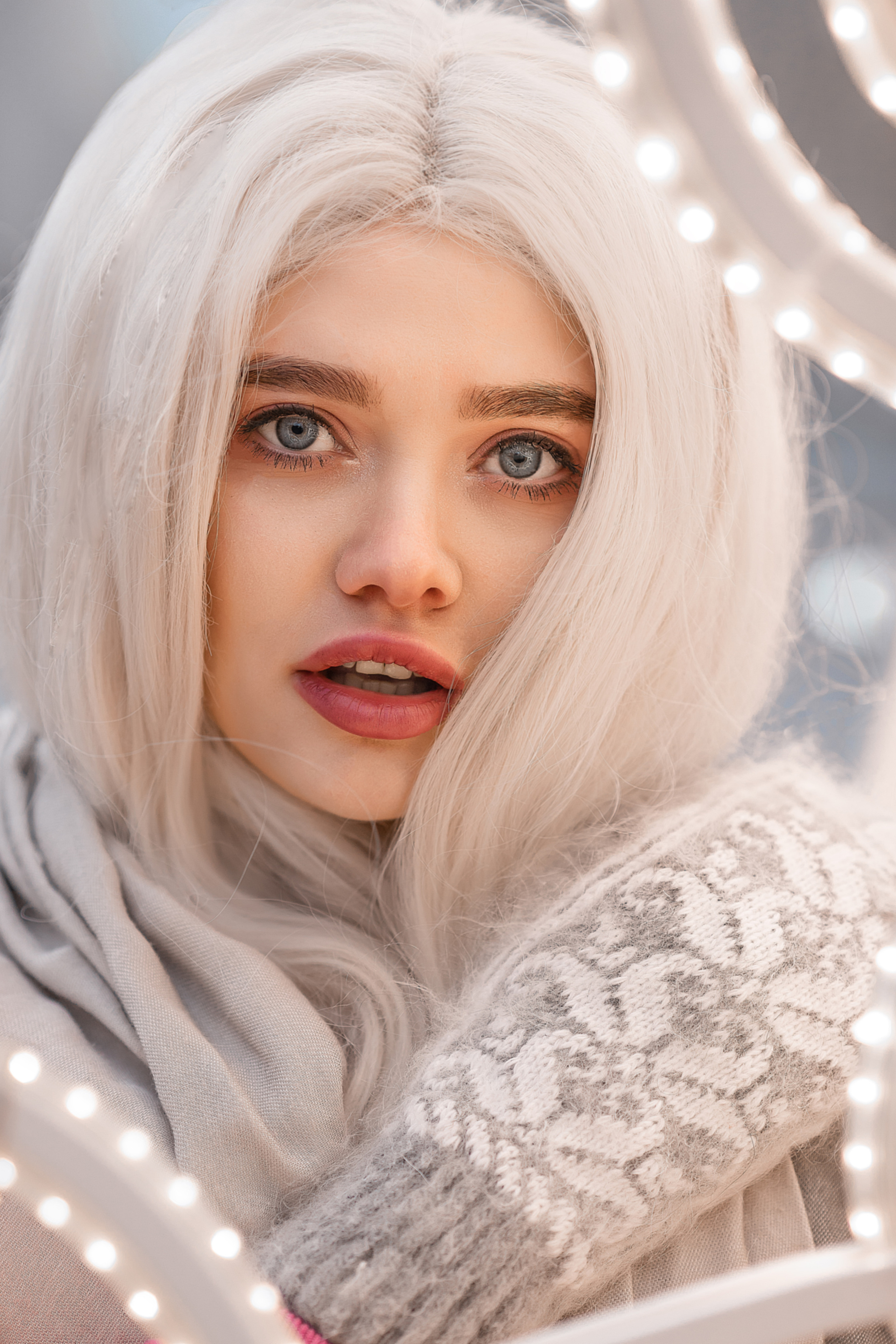 женская новогодняя фотосессия в Москве 