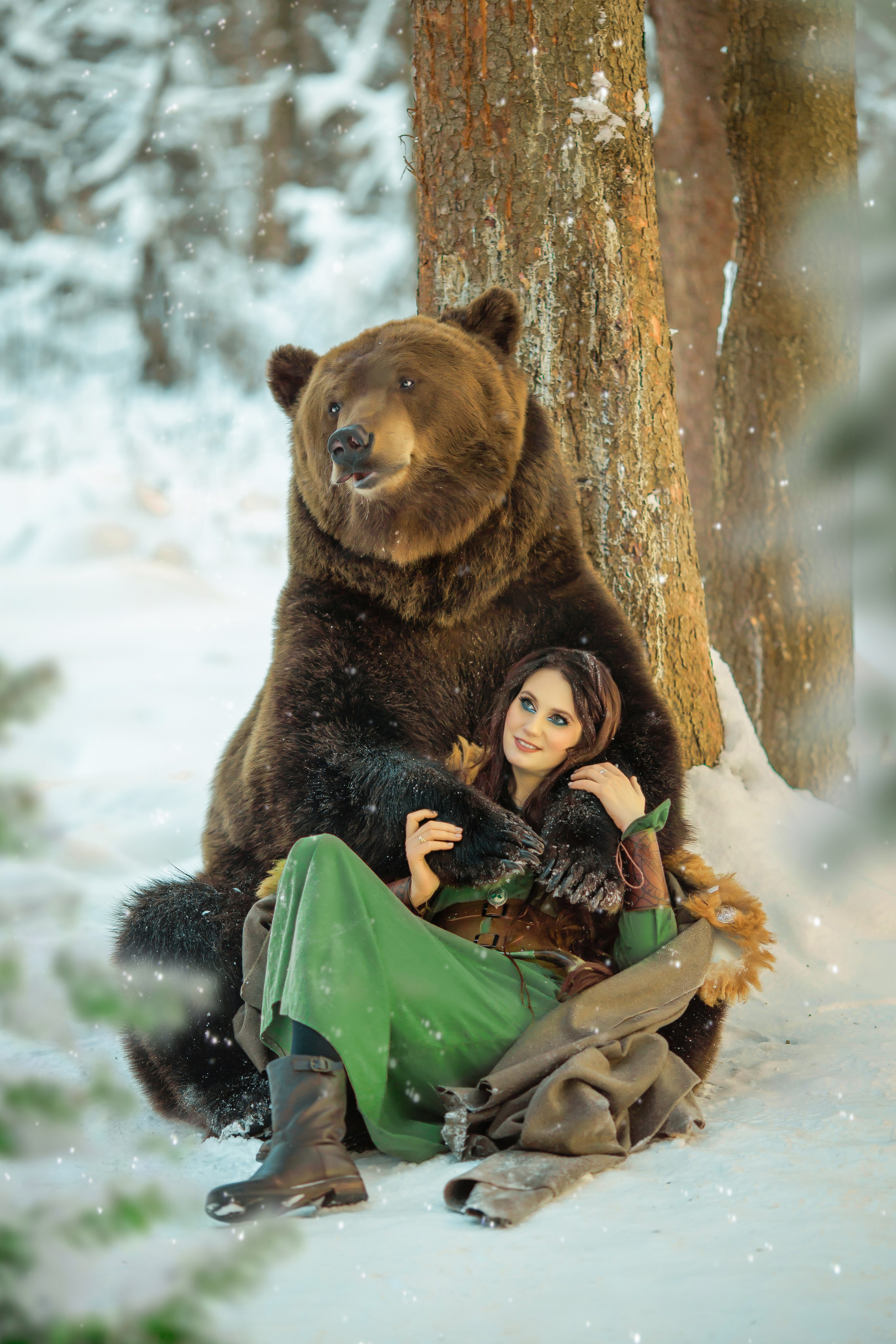 фотосессия с медведем в Москве 