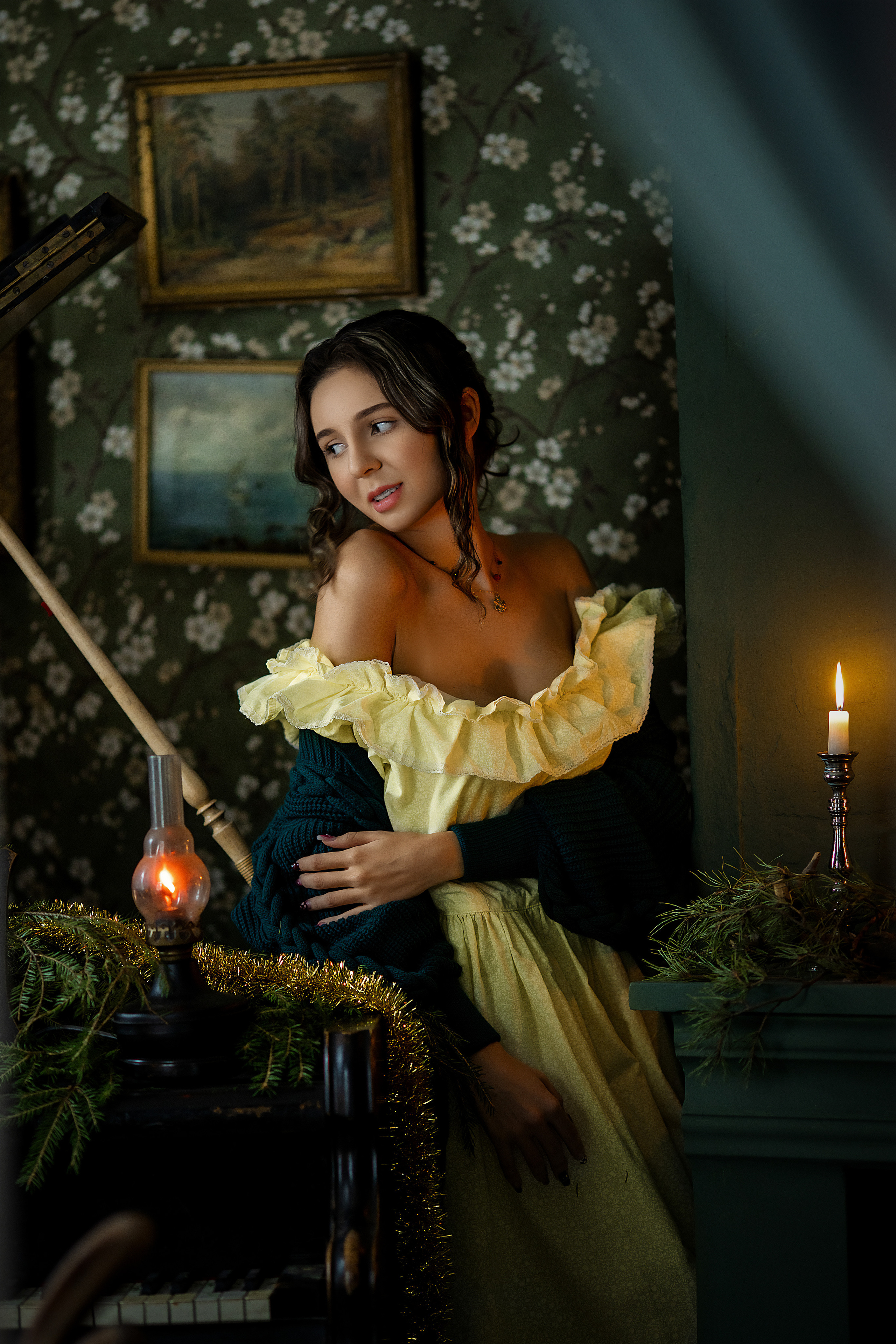 винтажная новогодняя фотосессия