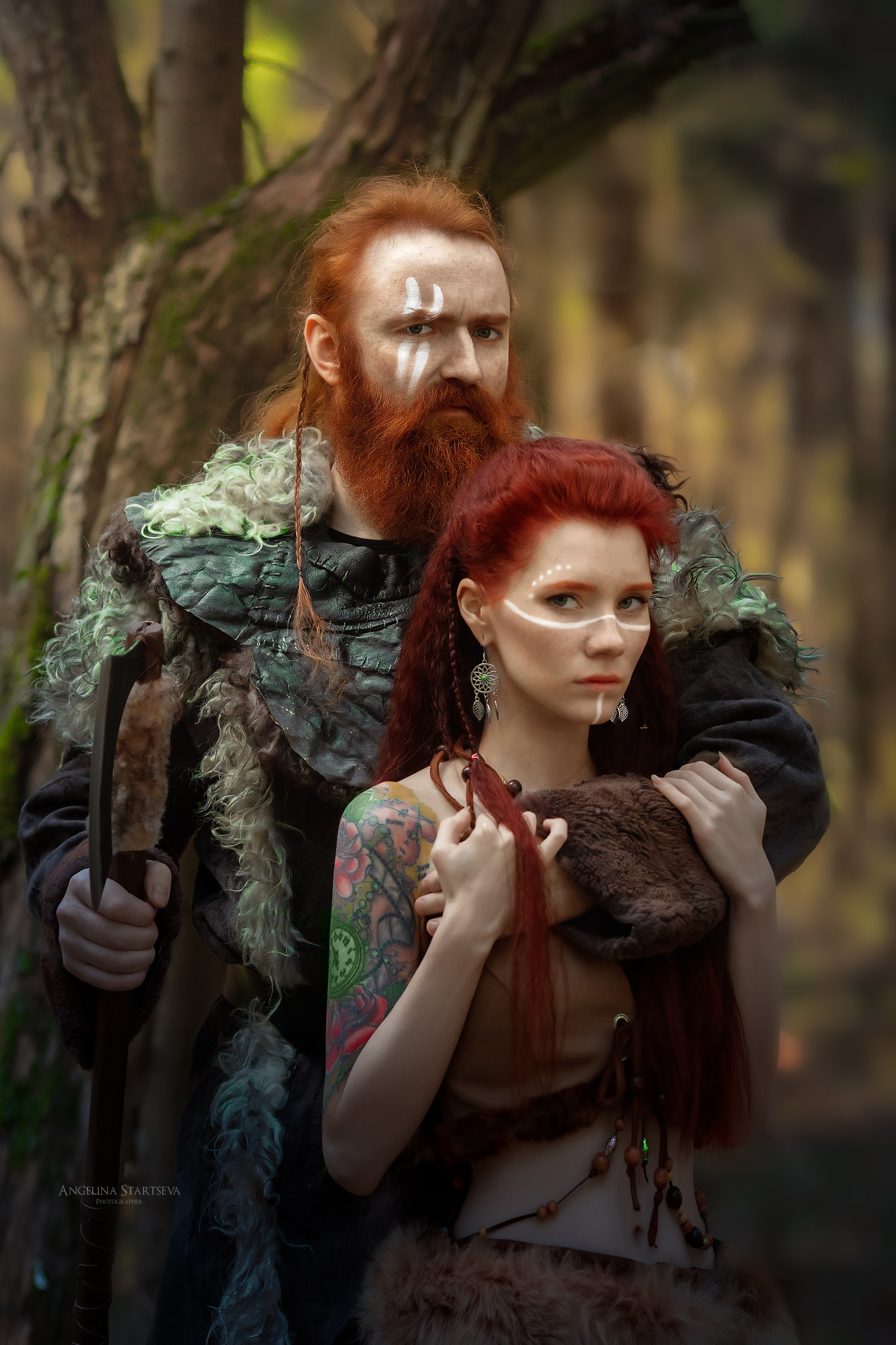 парная фотосессия викингов, love story викингов