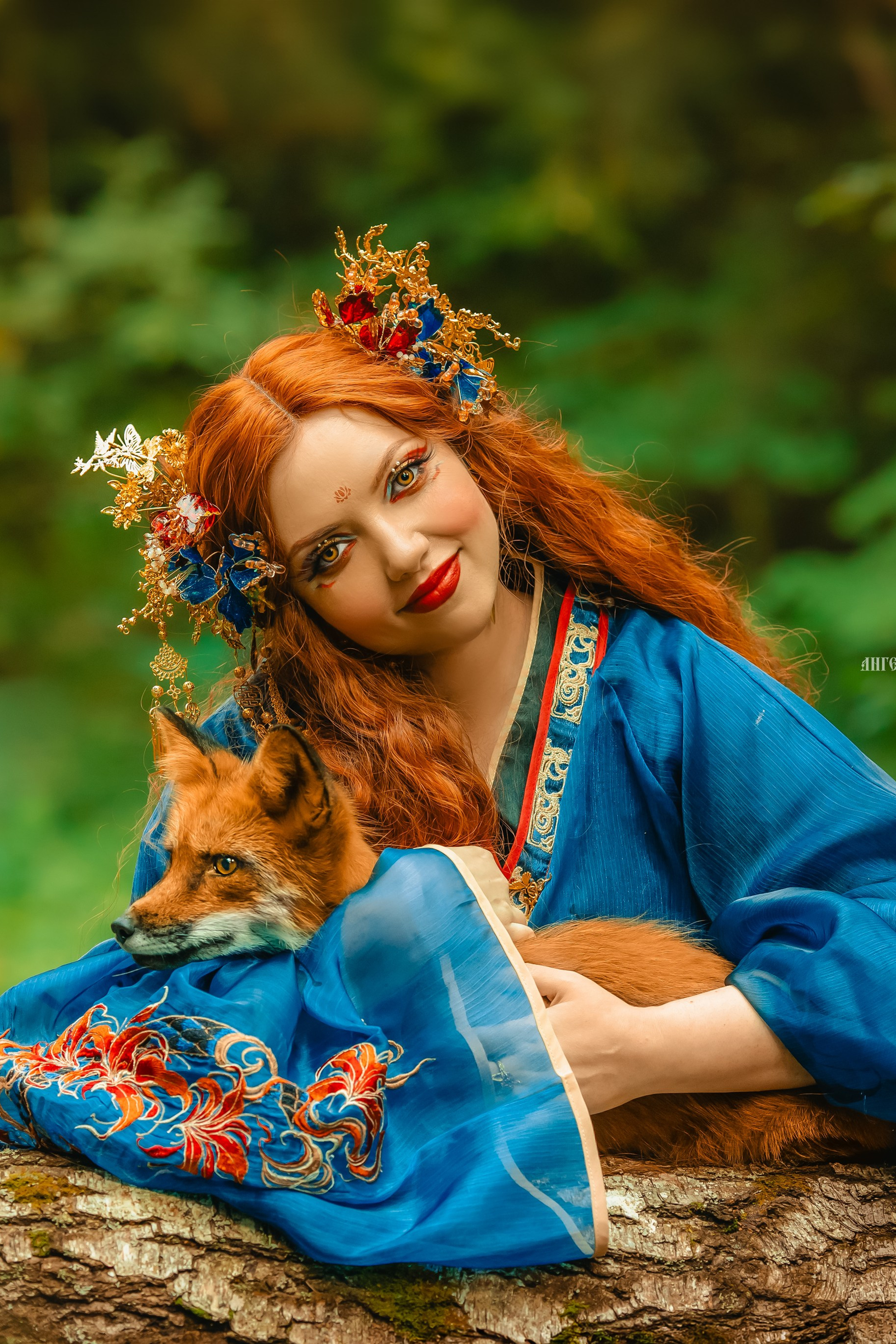 Лиса —сваха, 狐狸是个媒人. Фотосессия в русском стиле в Москве | Ангелина Старцева | Русские сказки|Фотосессия в китайском, Азиатском стиле|Винтажная фотосессия в МО