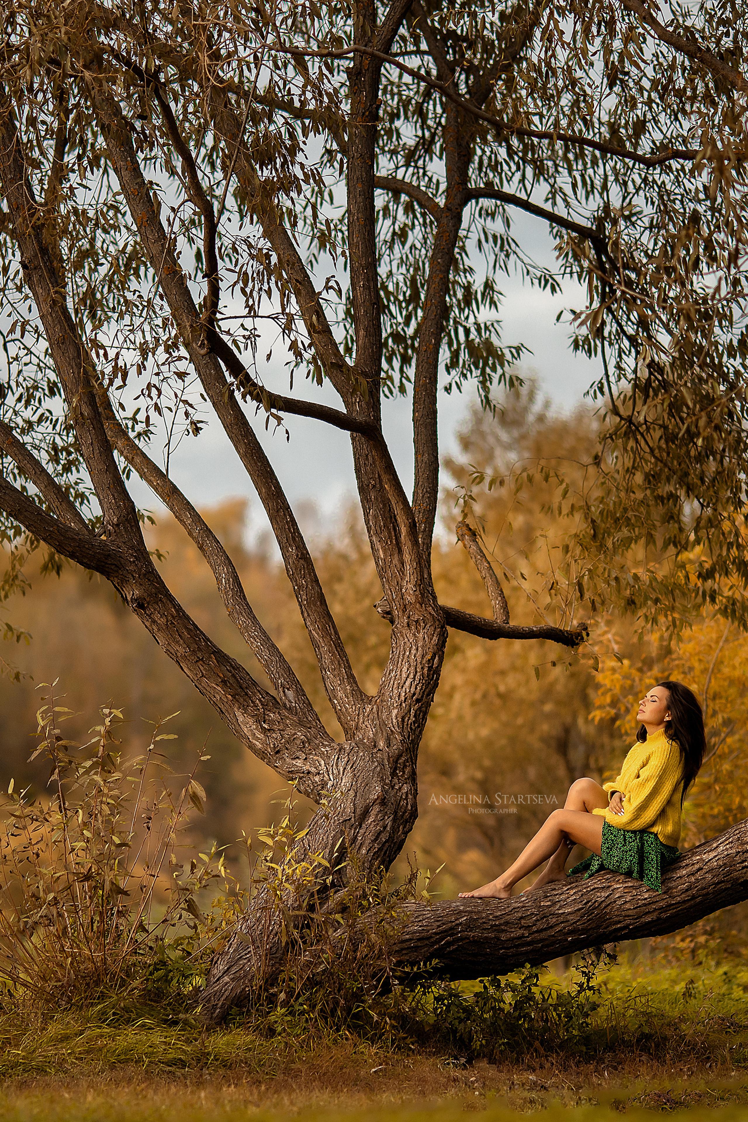 осенняя женская фотосессия на природе  Москва и МО