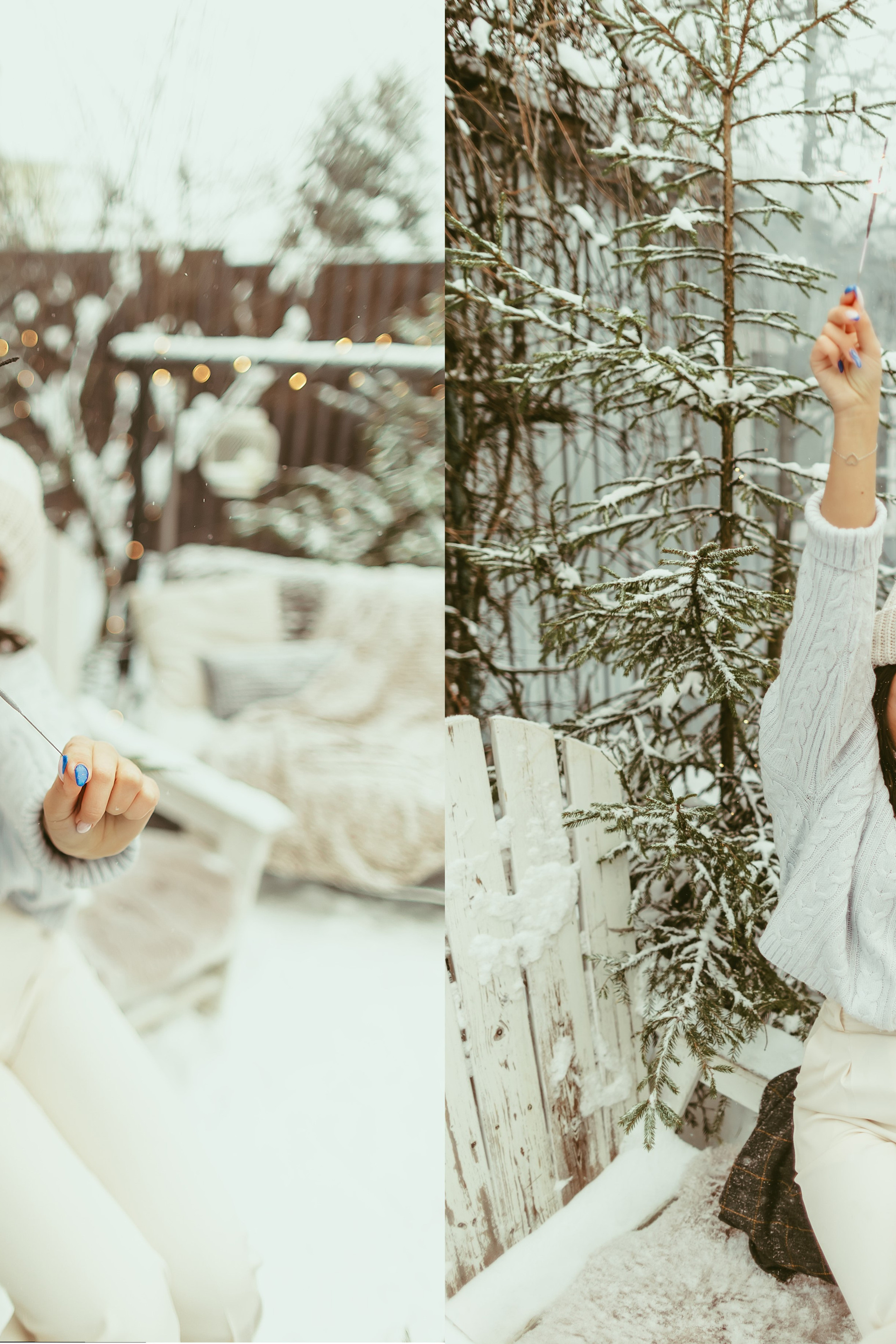 Новогоднее фото на природе 