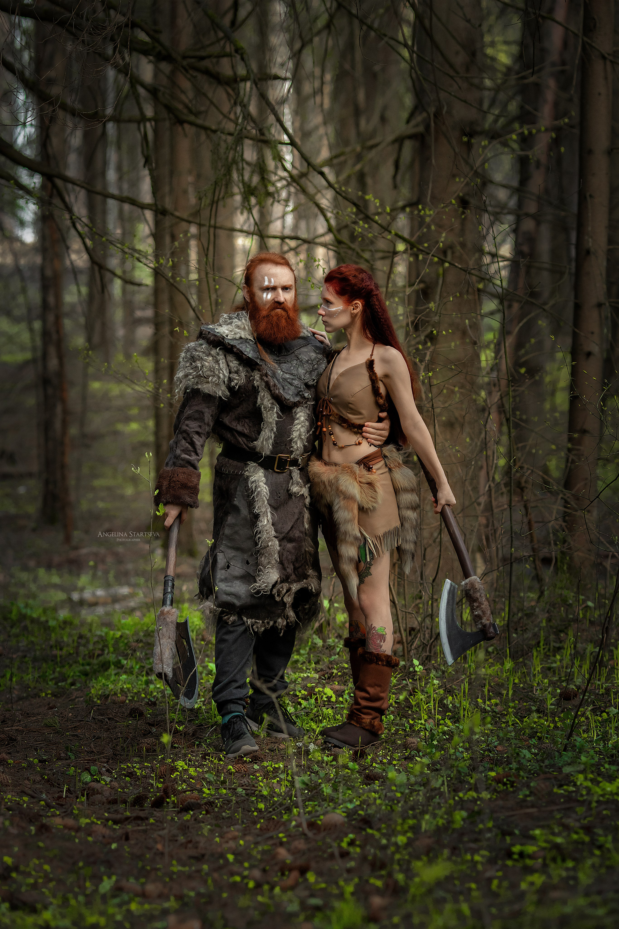 фотосессия первобытных людей