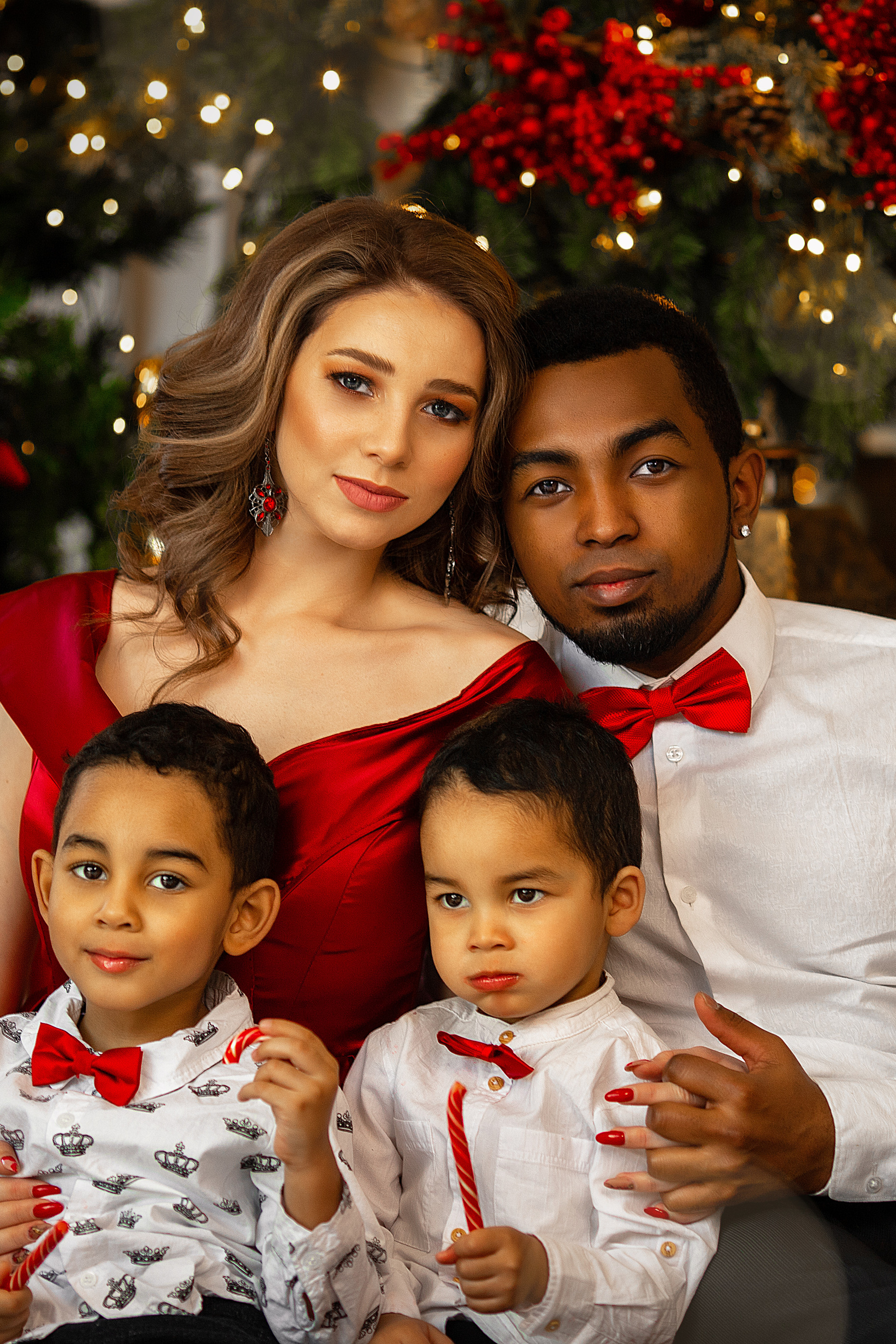 семейная новогодняя фотосессия 