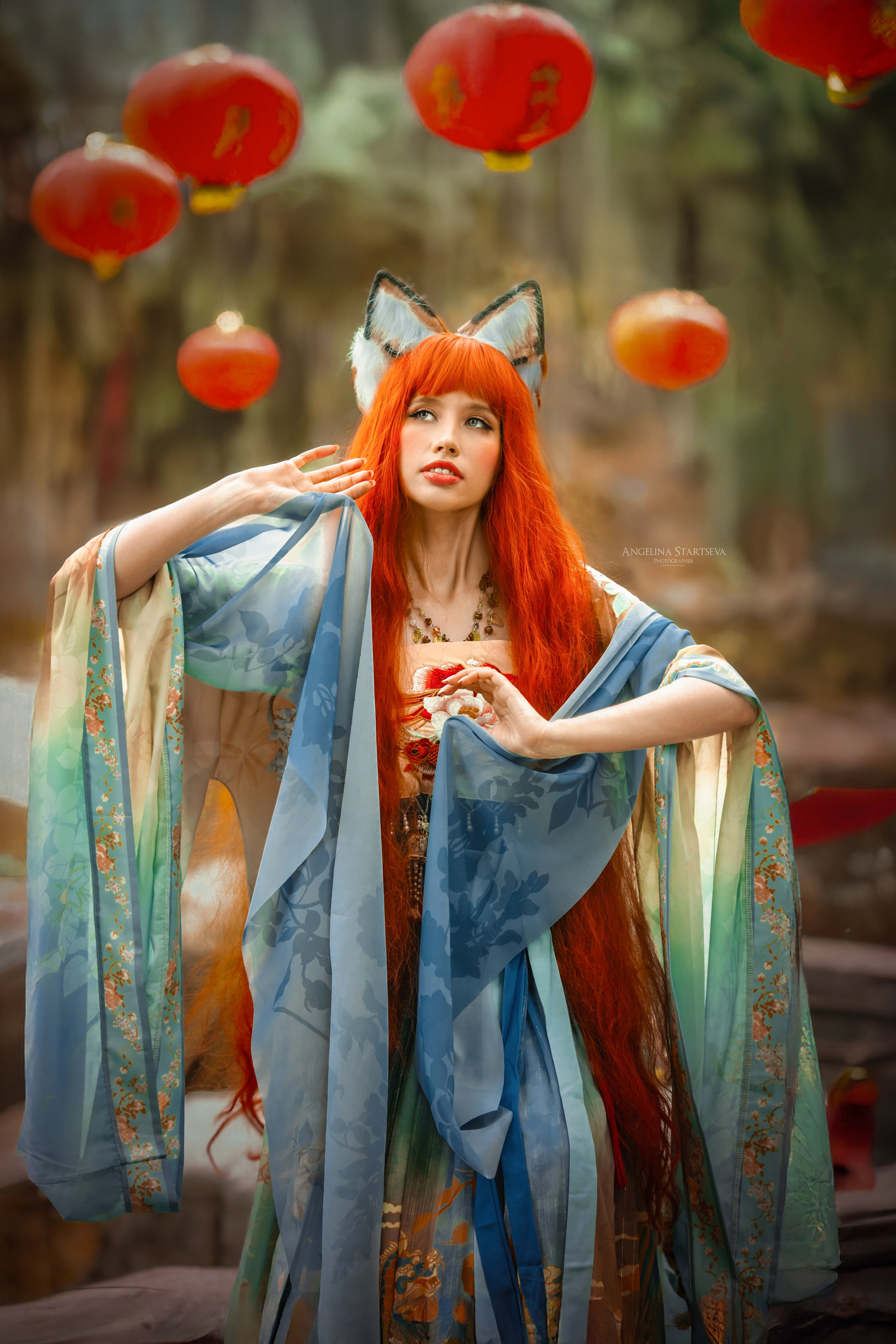 Китайская лиса, Хули-цзин 狐貍精. Сказочный фотограф в русском стиле в Москве Ангелина Старцева | Русский сказки|Фотосесессия в Азиатском стиле