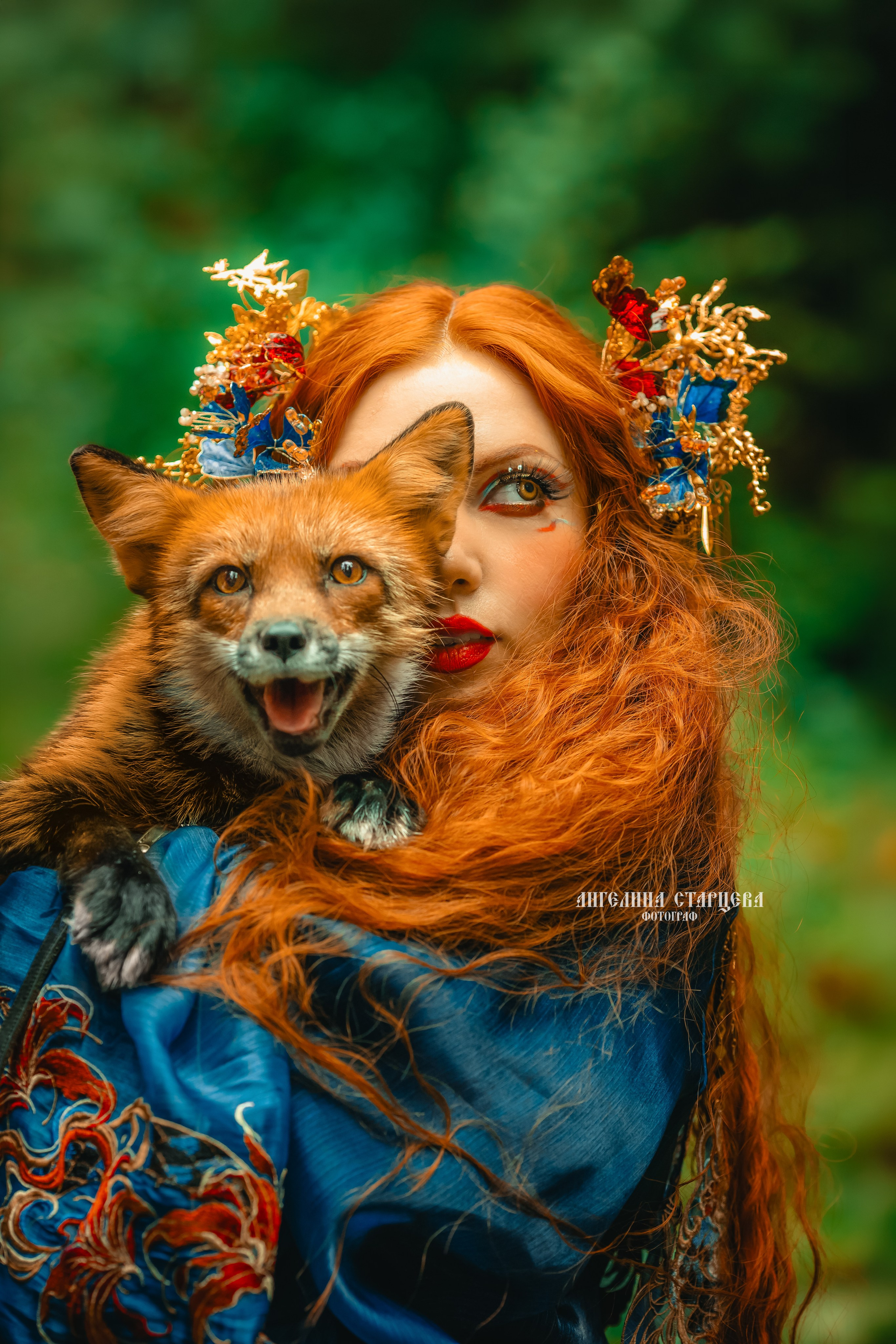 Лиса —сваха, 狐狸是个媒人. Фотосессия в русском стиле в Москве | Ангелина Старцева | Русские сказки|Фотосессия в китайском, Азиатском стиле|Винтажная фотосессия в МО