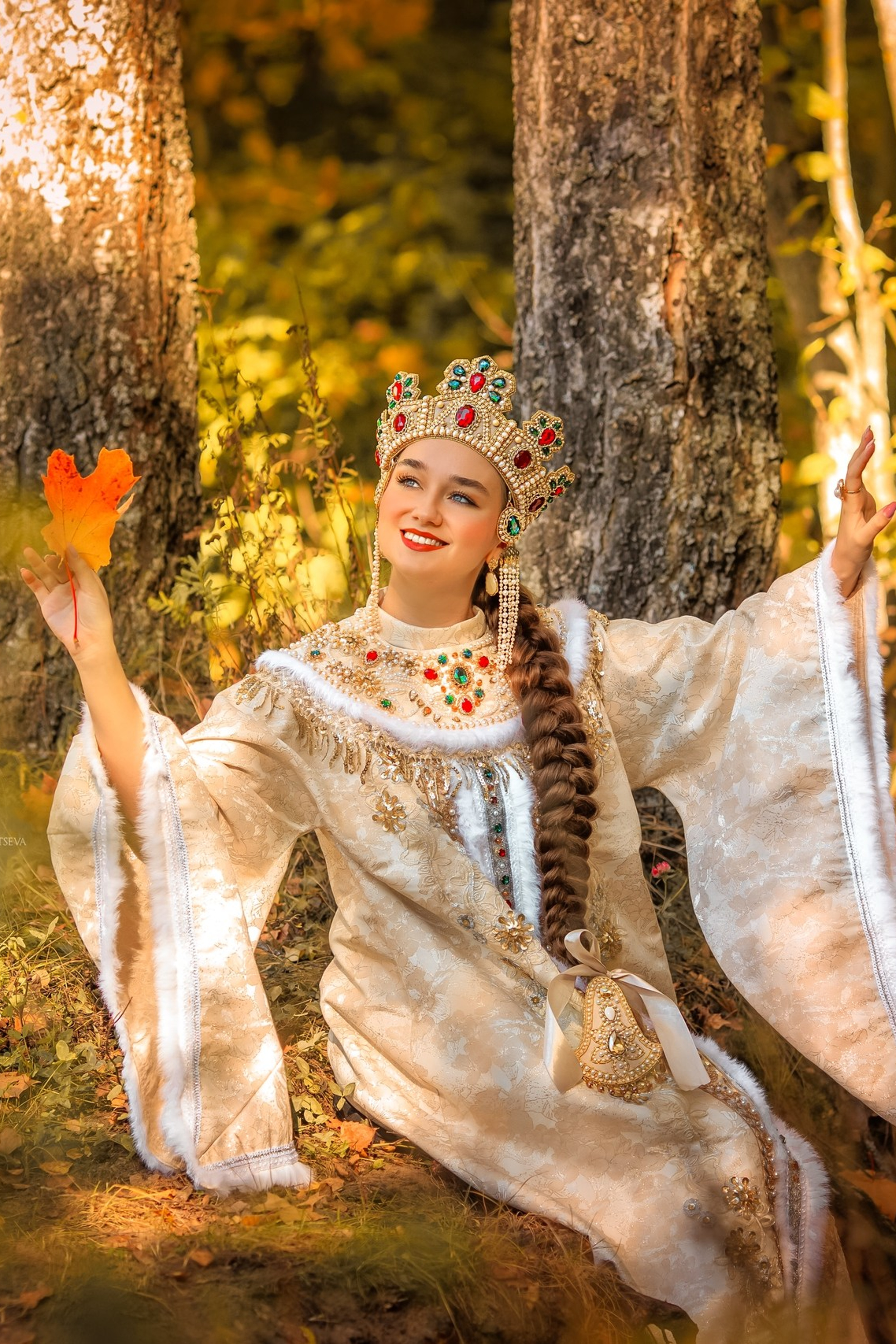Королевна. Сказочный фотограф в русском стиле в Москве Ангелина Старцева | Русский сказки|Фотосесессия в Азиатском стиле