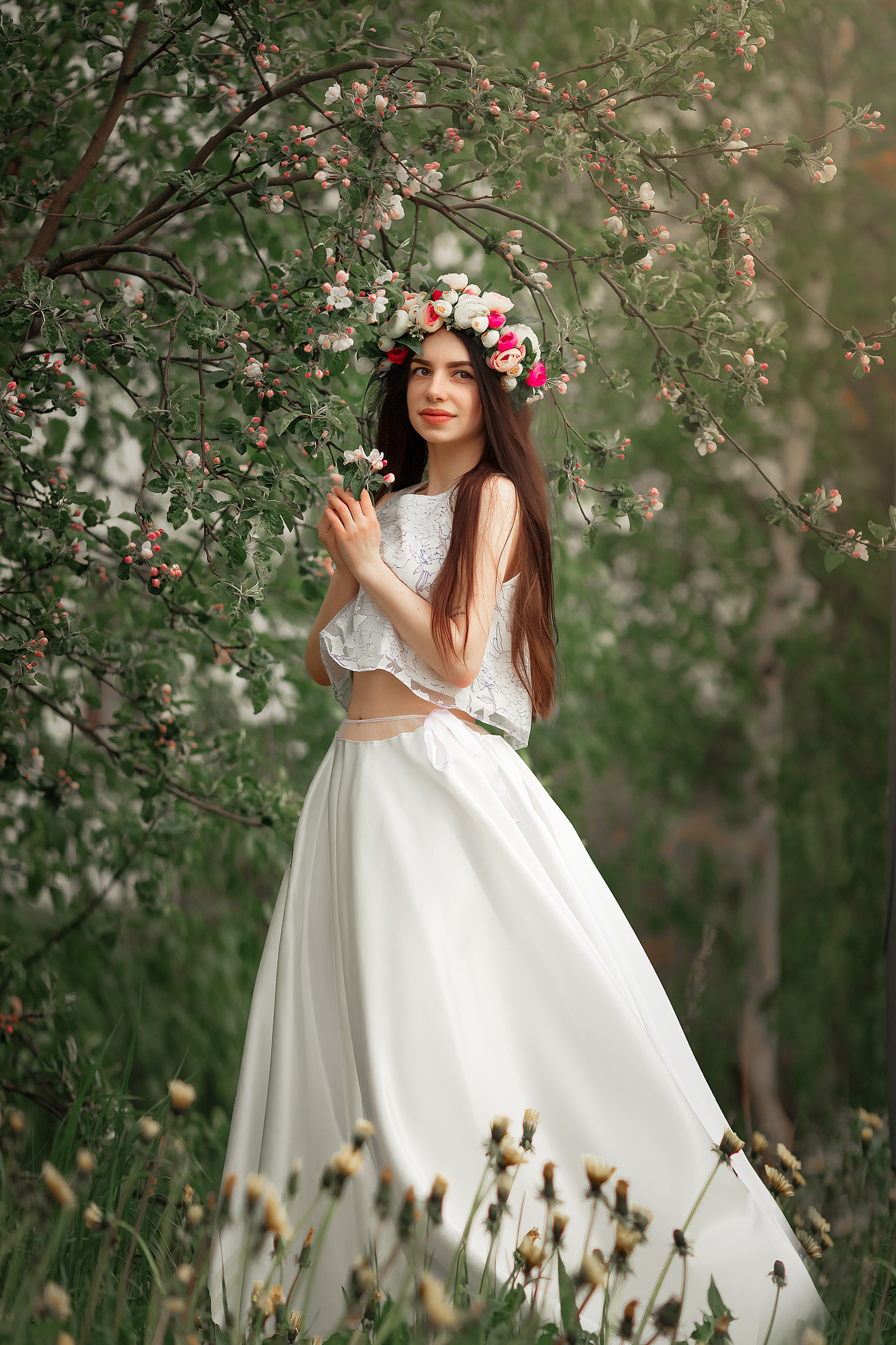 весенняя фотосессия в яблочных садах Москва и МО