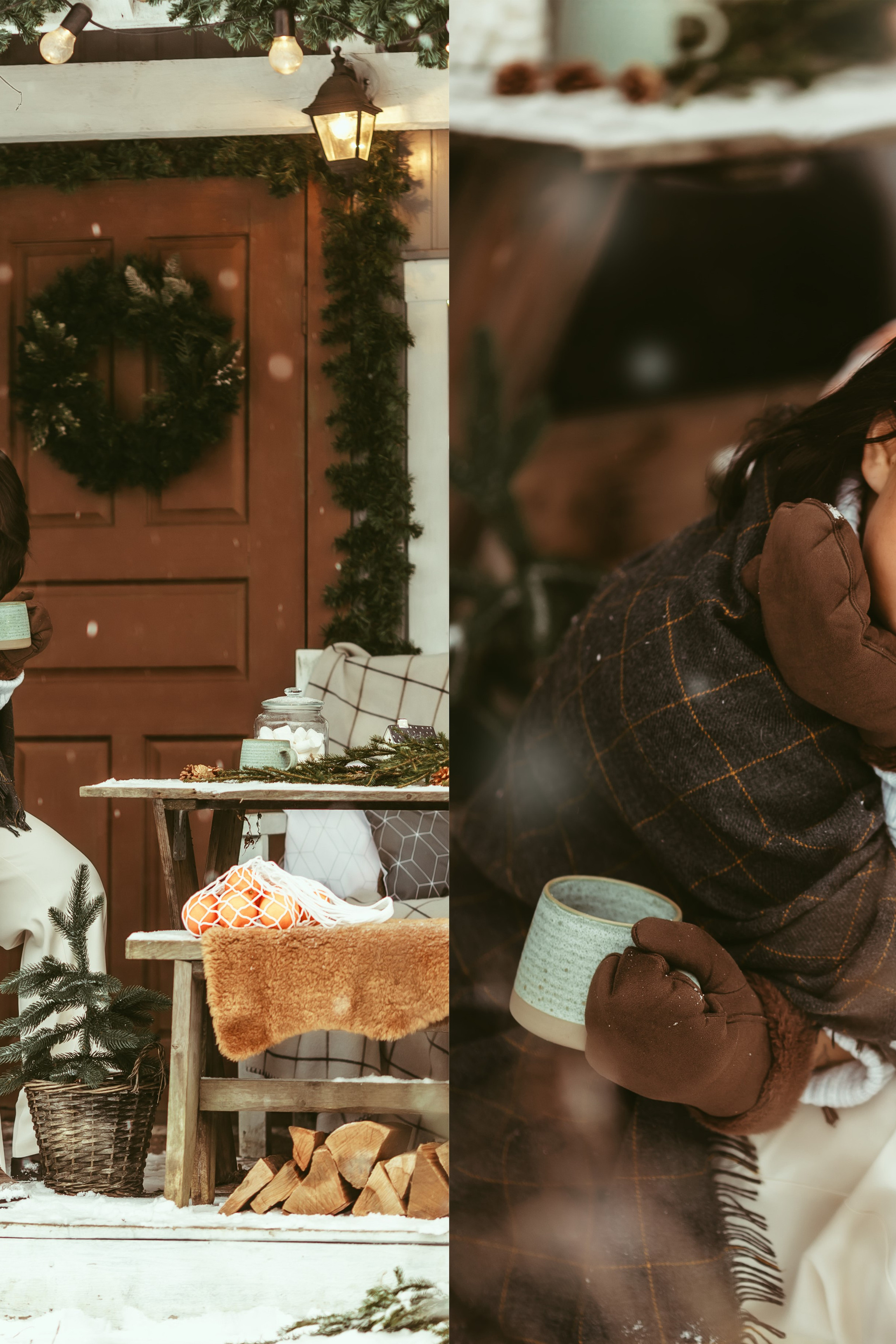 уютная новогодняя фотосессия