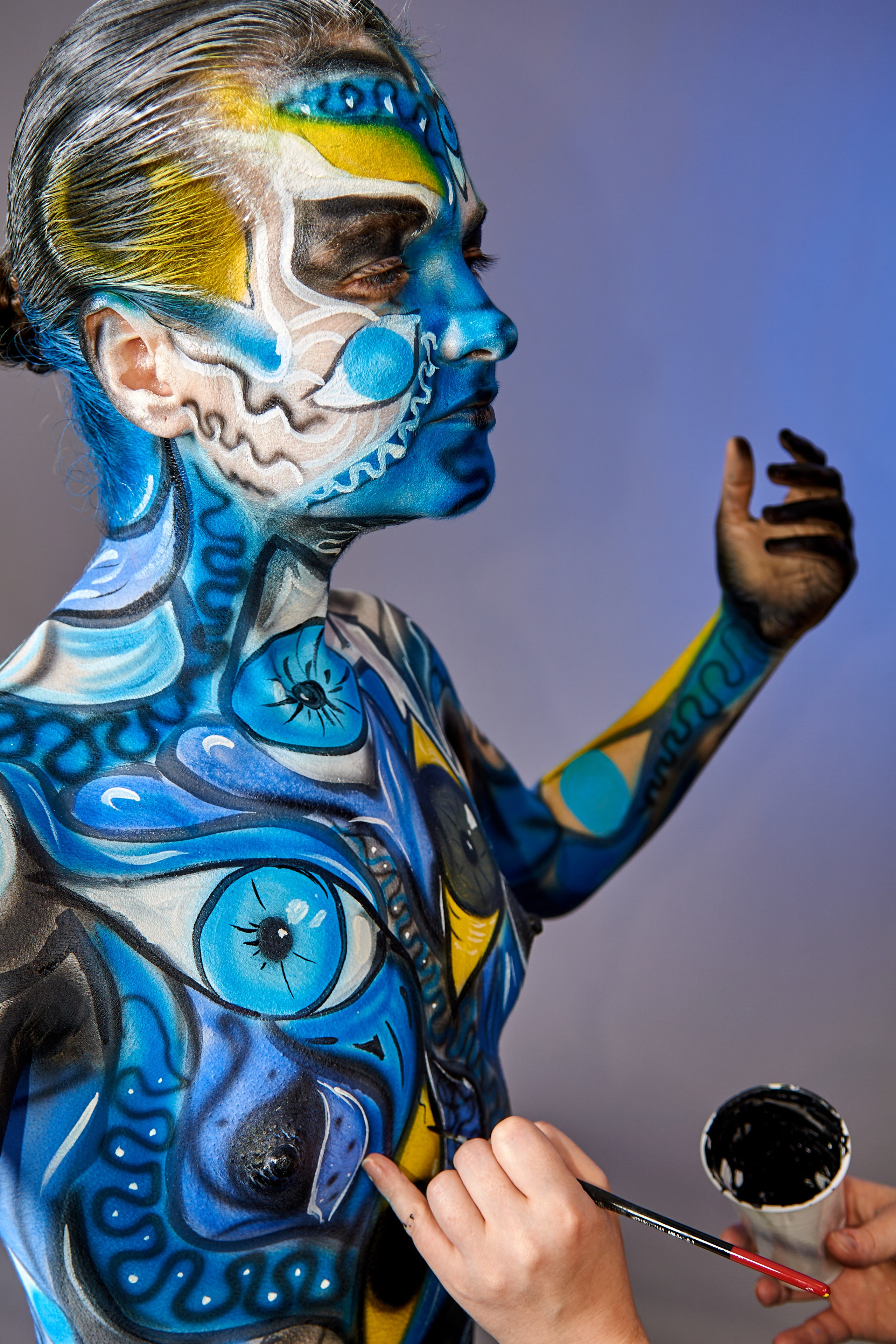 Бодиарт Валерия Надя художник рисовать на теле проект глаза. VISUAL ARTIST/ современное искусство/ фотокартины