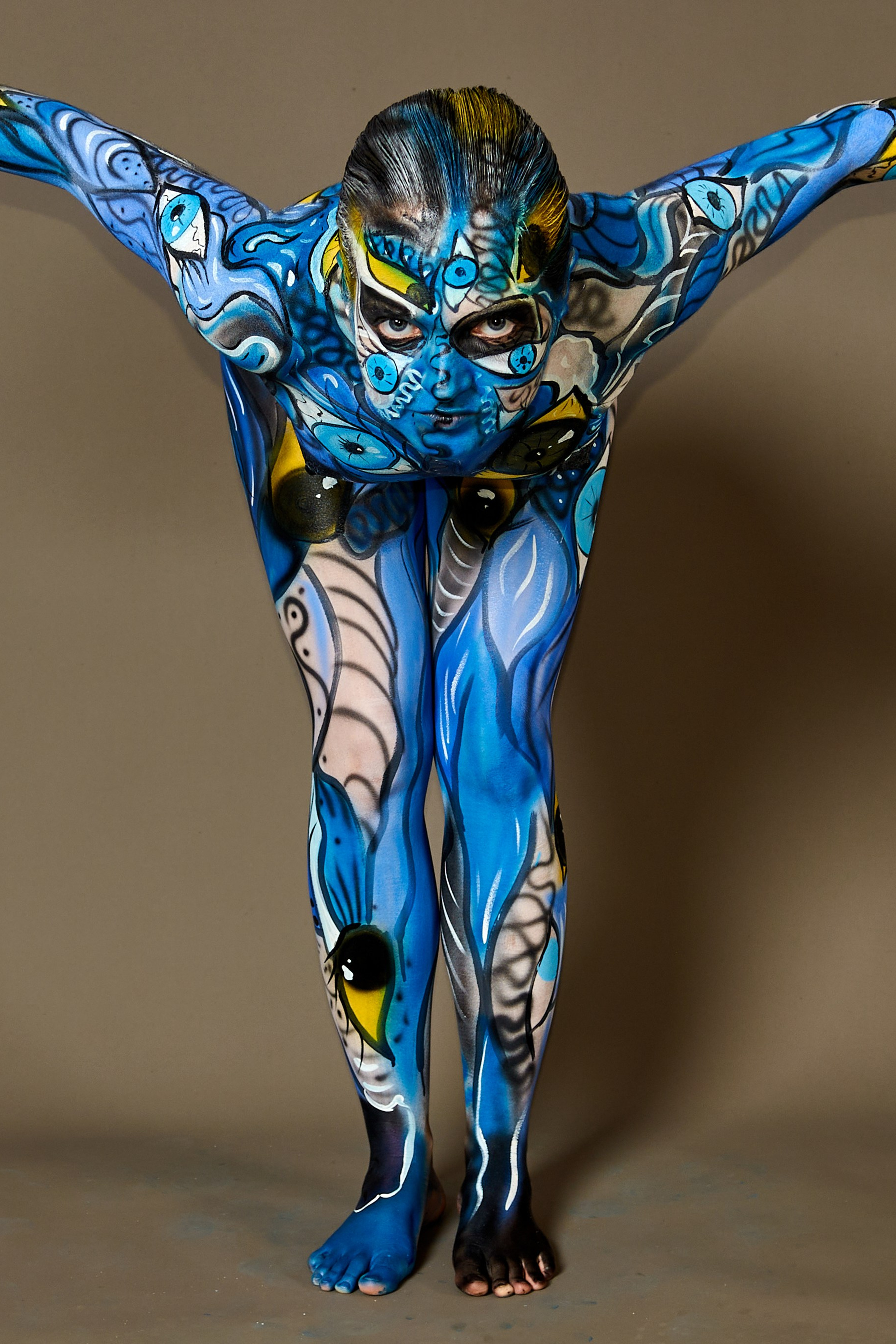 Бодиарт Валерия Надя художник рисовать на теле проект глаза. VISUAL ARTIST/ современное искусство/ фотокартины