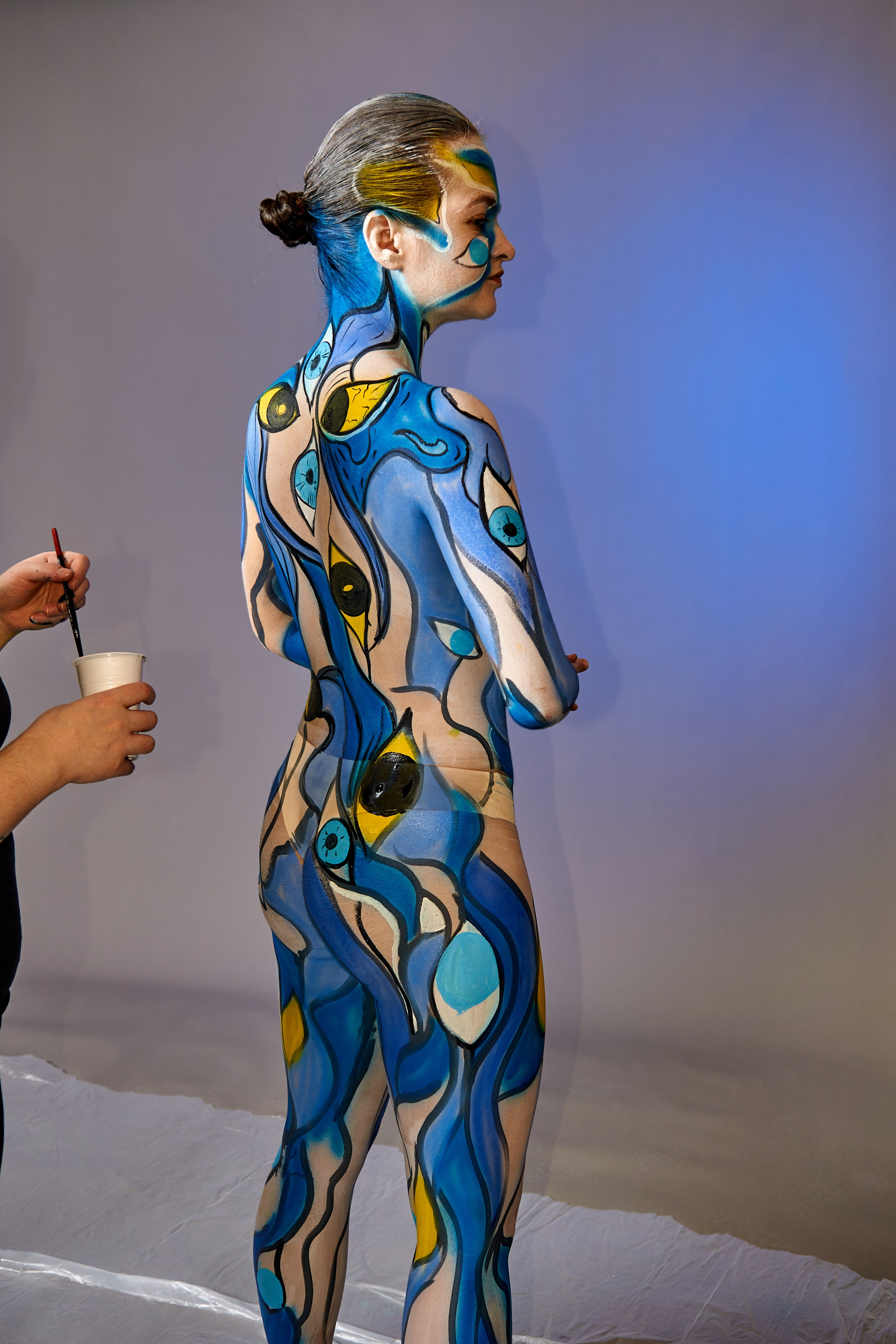 Бодиарт Валерия Надя художник рисовать на теле проект глаза. VISUAL ARTIST/ современное искусство/ фотокартины