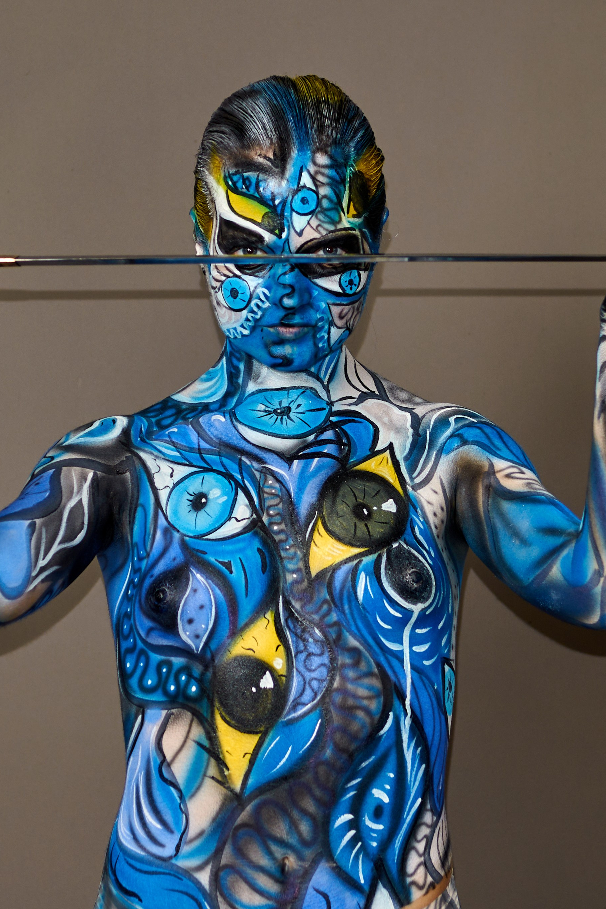 Бодиарт Валерия Надя художник рисовать на теле проект глаза. VISUAL ARTIST/ современное искусство/ фотокартины