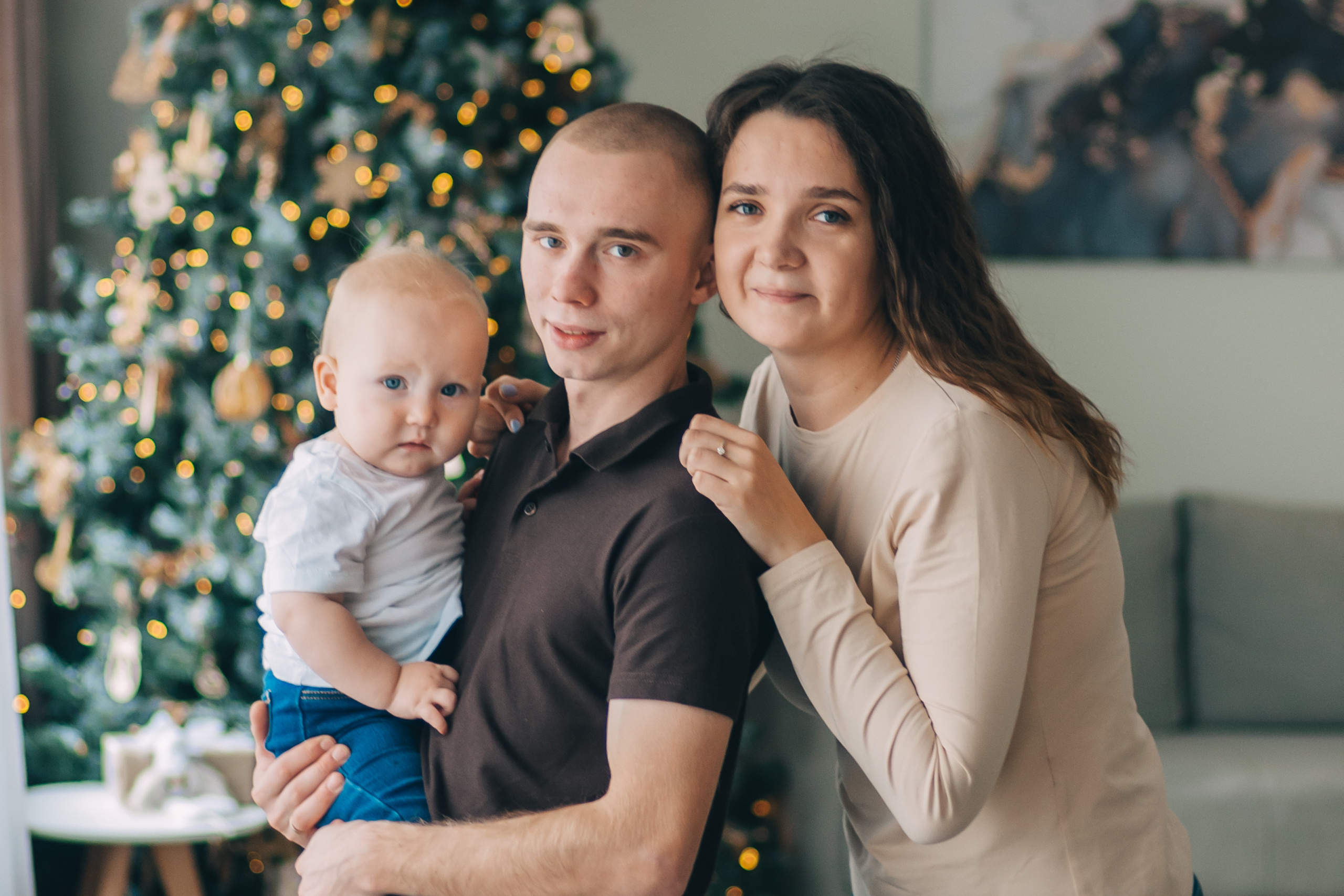 Новогодняя студийная съёмка для Алины, Влада и Матвея