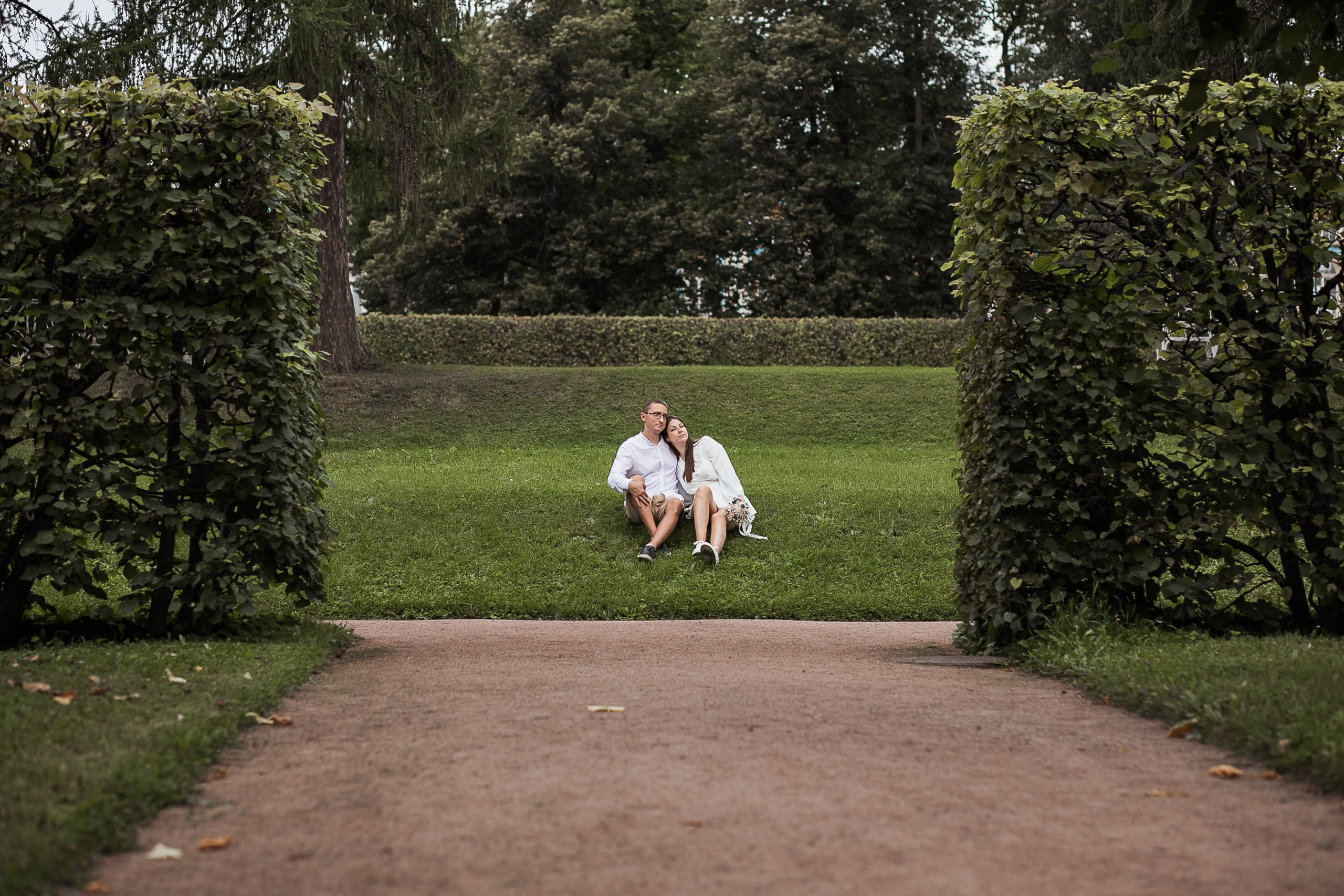 Вероника и Александр. Прогулка в Екатерининском парке.