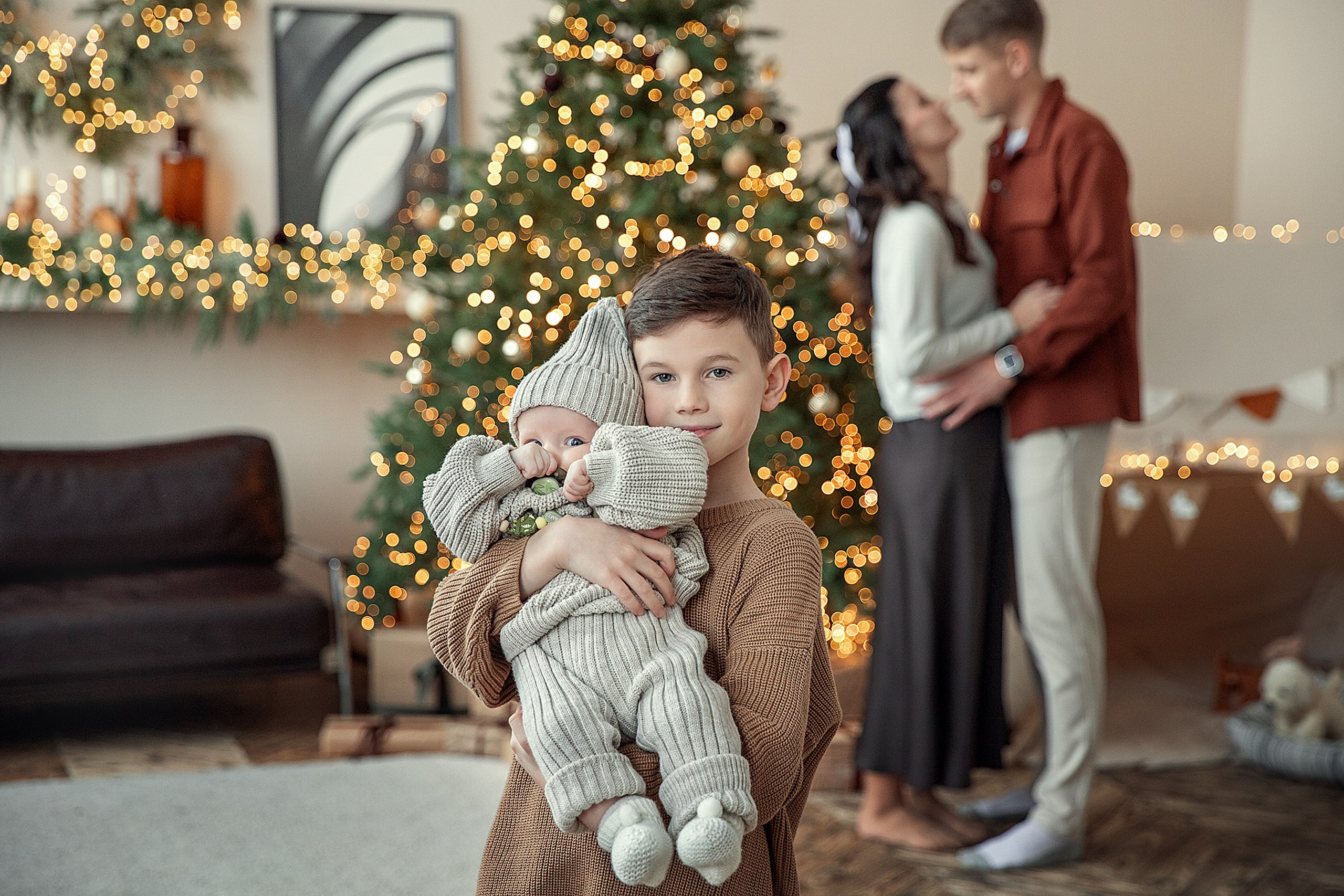 Новогоднее тепло семьи