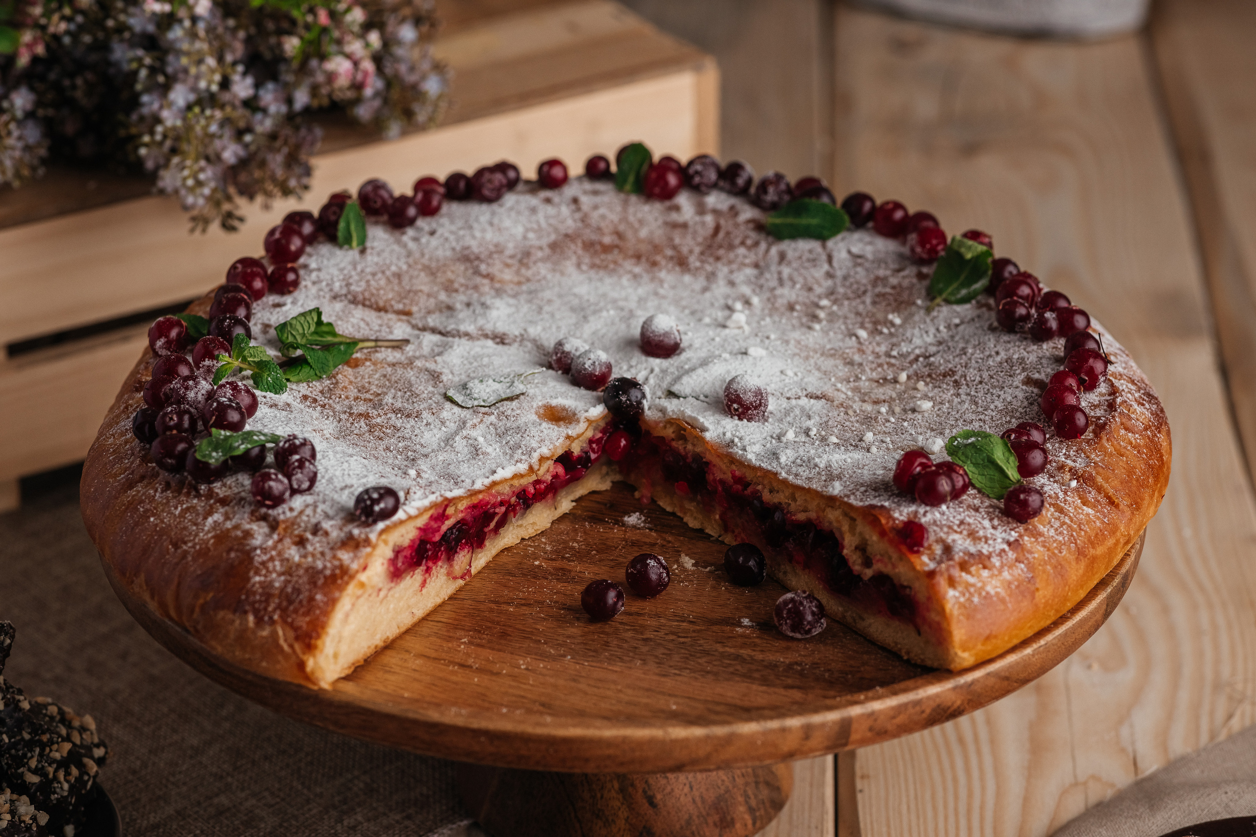 Клюквенный пирог