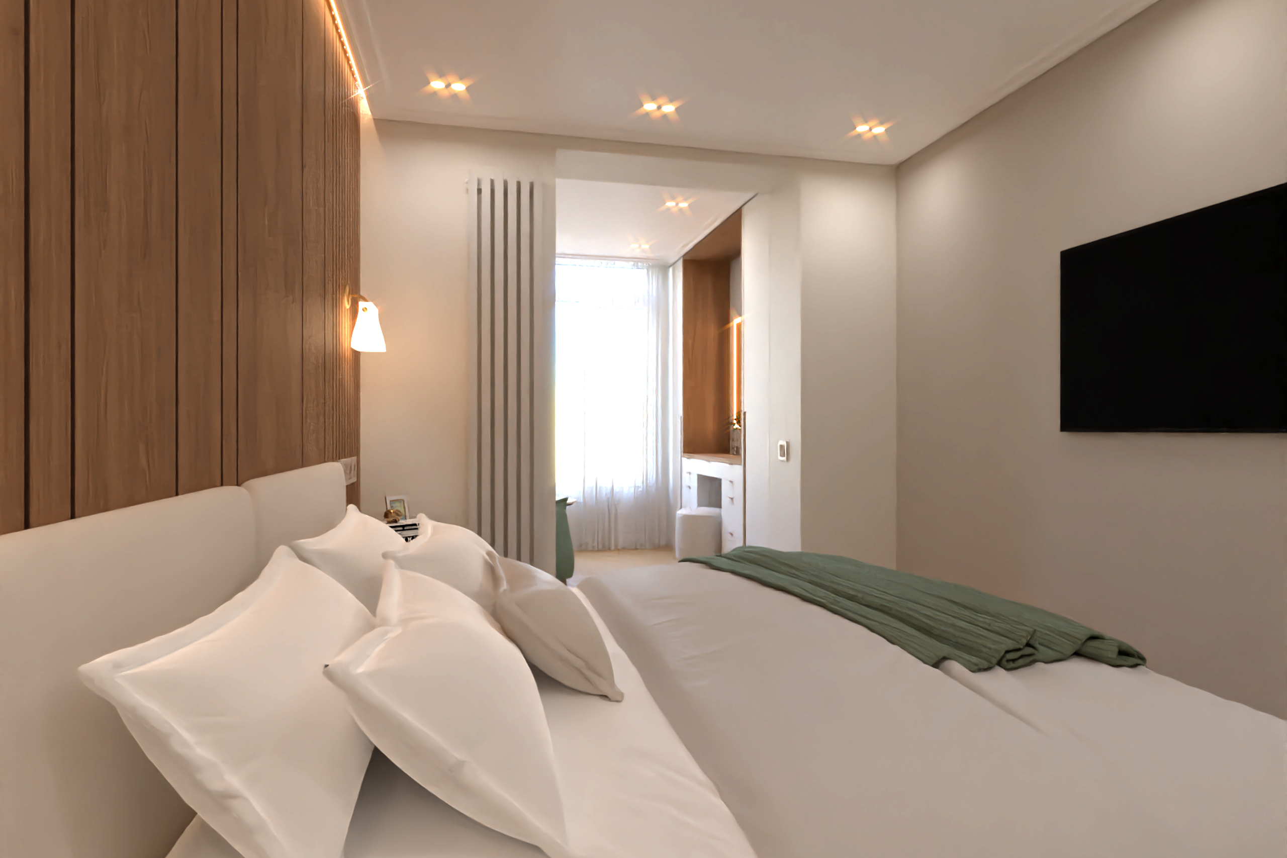 Квартира с темной кухней. Дизайн интерьера в Крыму