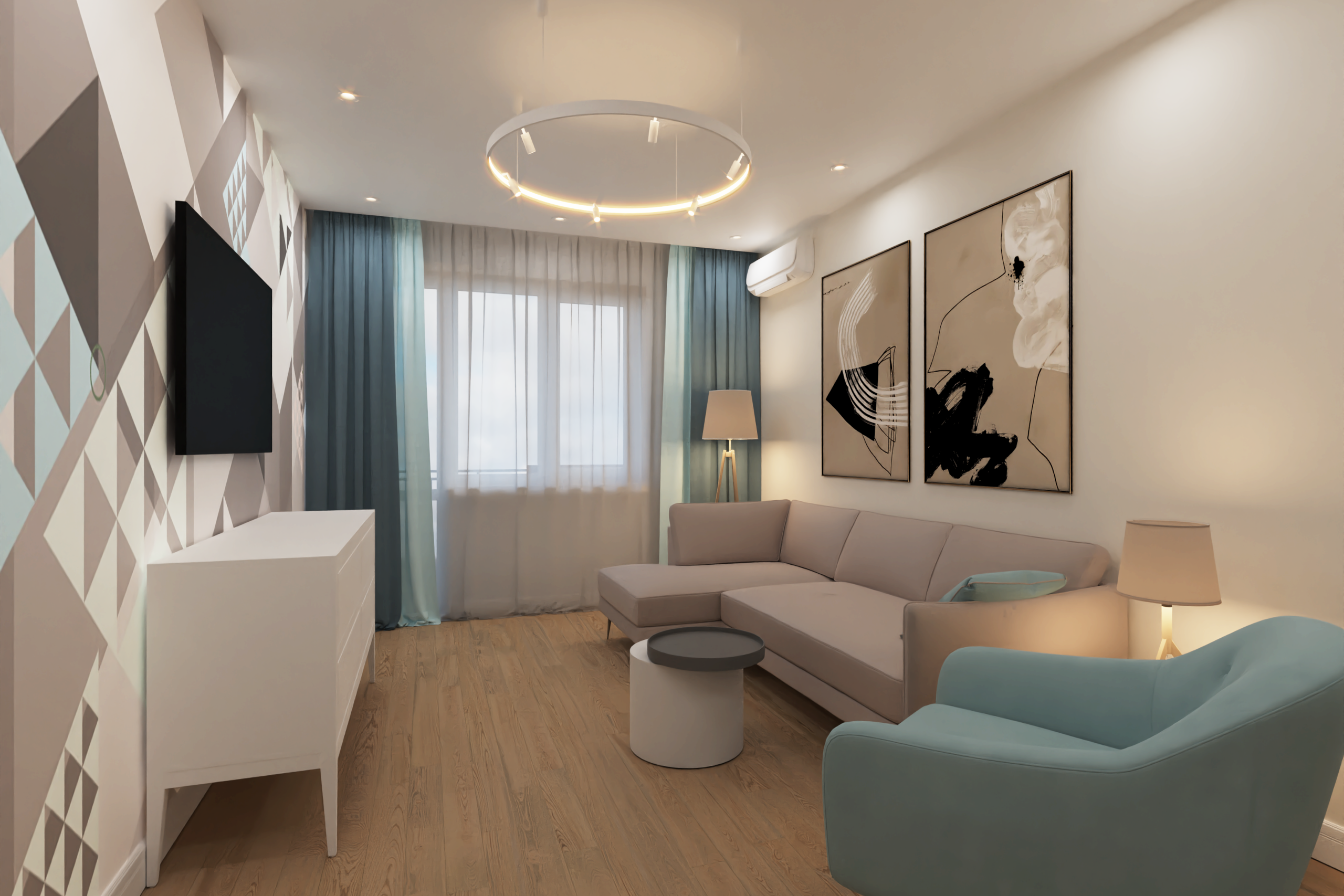 Дизайн интерьера в Крыму в Евпатории. Живу и работаю в Евпатории. Авторский надзор, комплектация, реализация под ключ. 