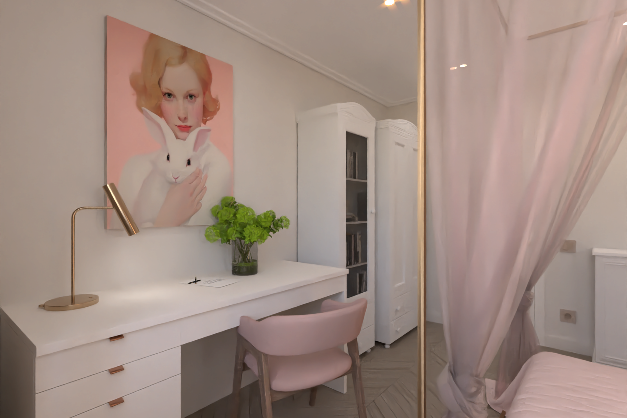 Квартира с темной кухней. Дизайн интерьера в Крыму