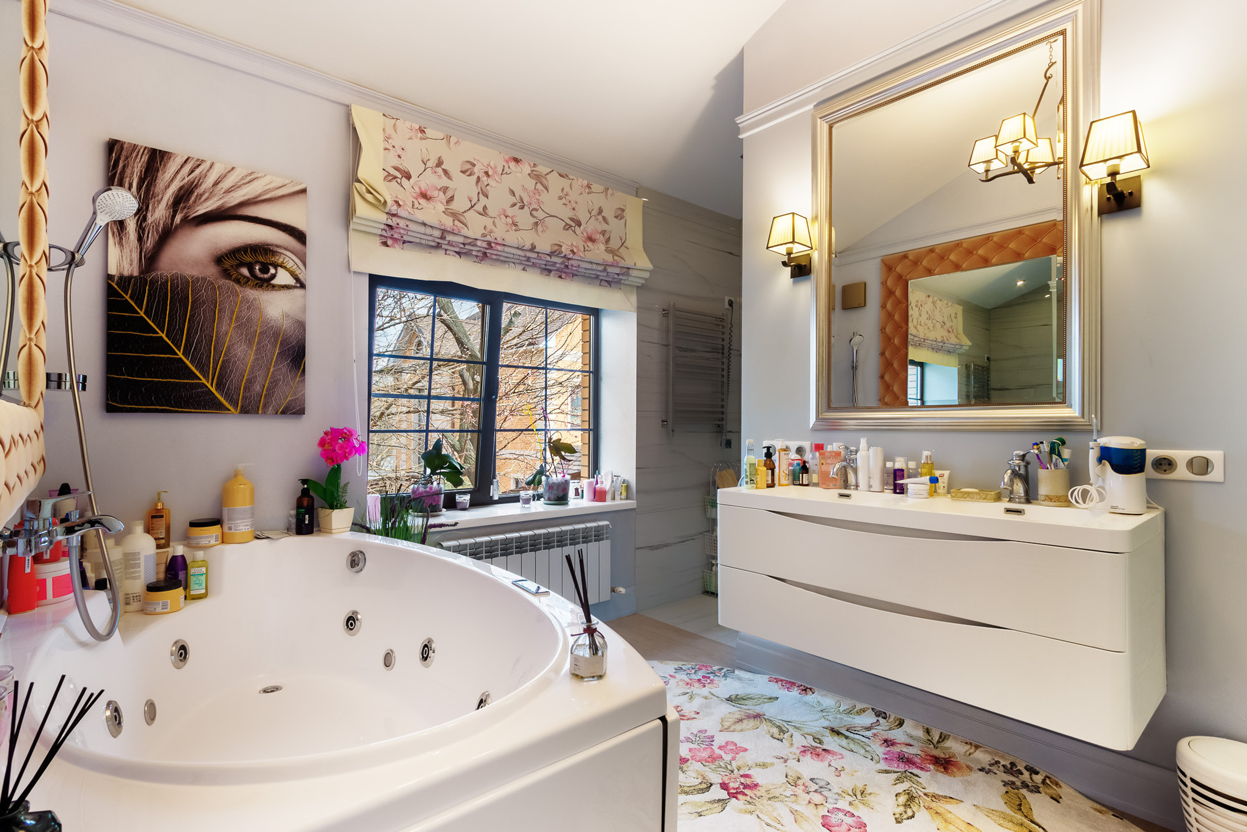 Фотография интерьера ванной комнаты в жилом загородном доме в Ростове-на-Дону