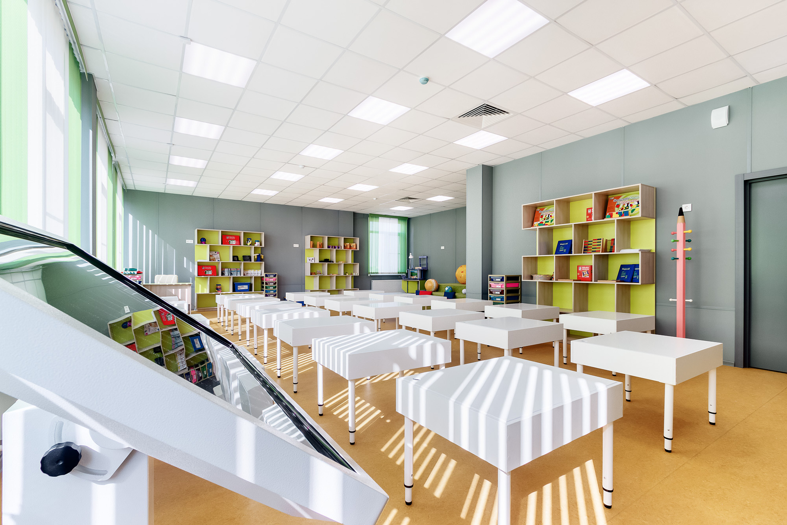 Интерьер кружка мультипликации в общеобразовательной школе в Ростове-на-Дону