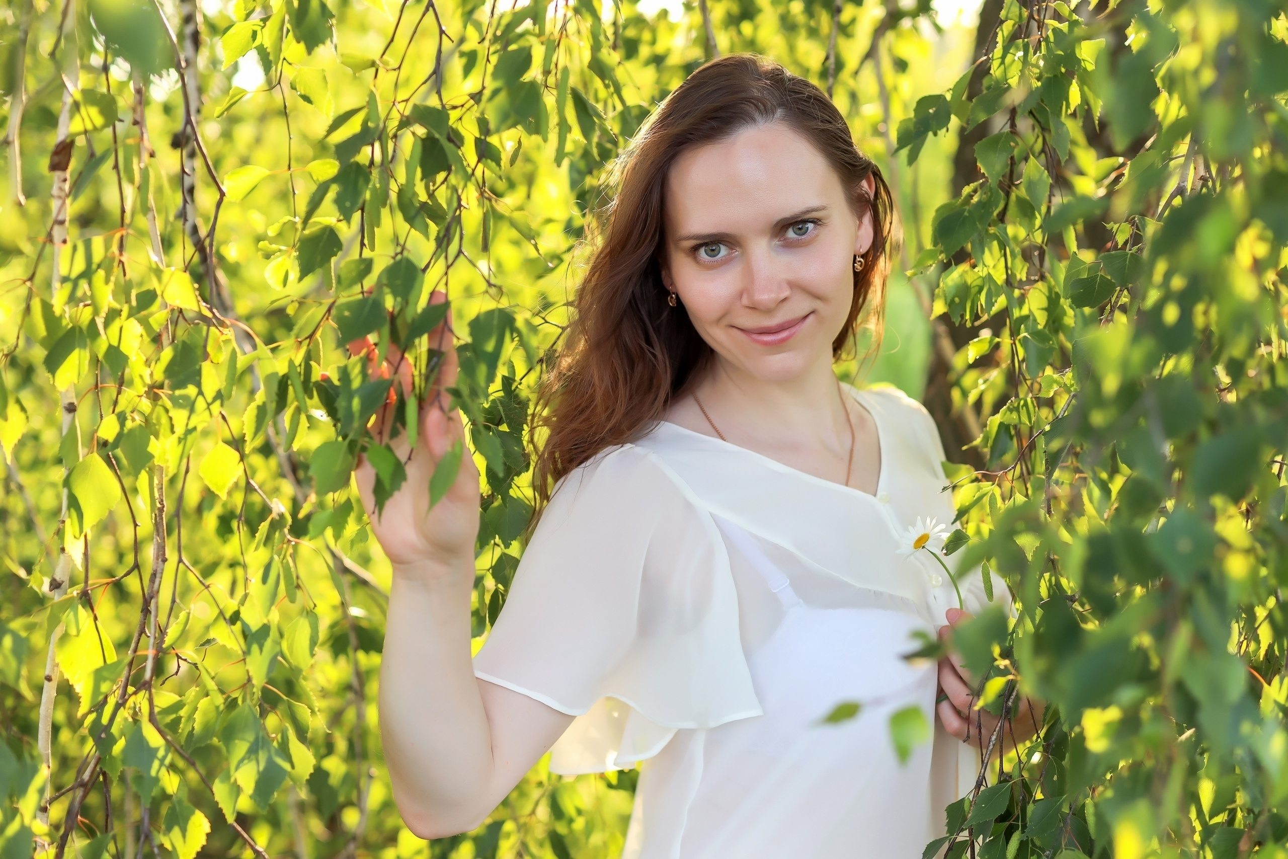 Фотосессия с березкой.