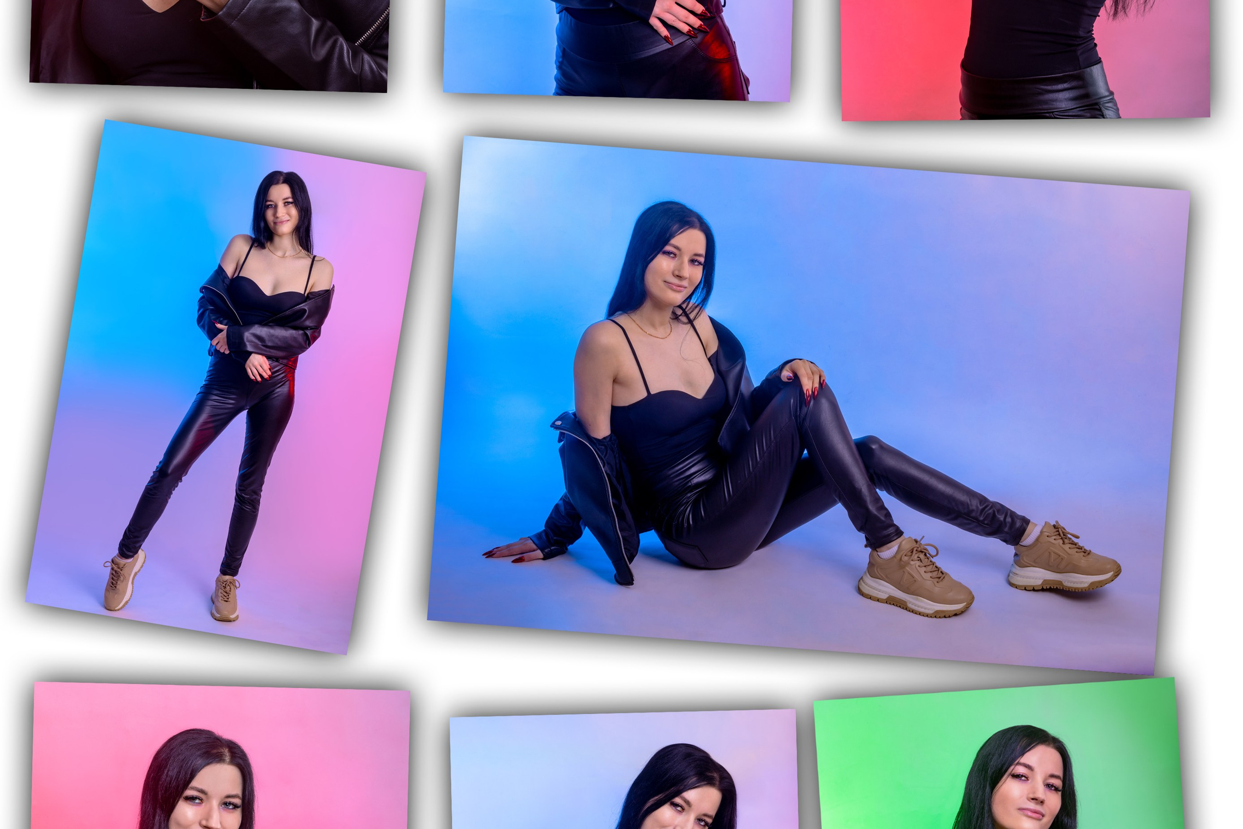 Женский портрет с цветными фильтрами в студии «КАДР71»