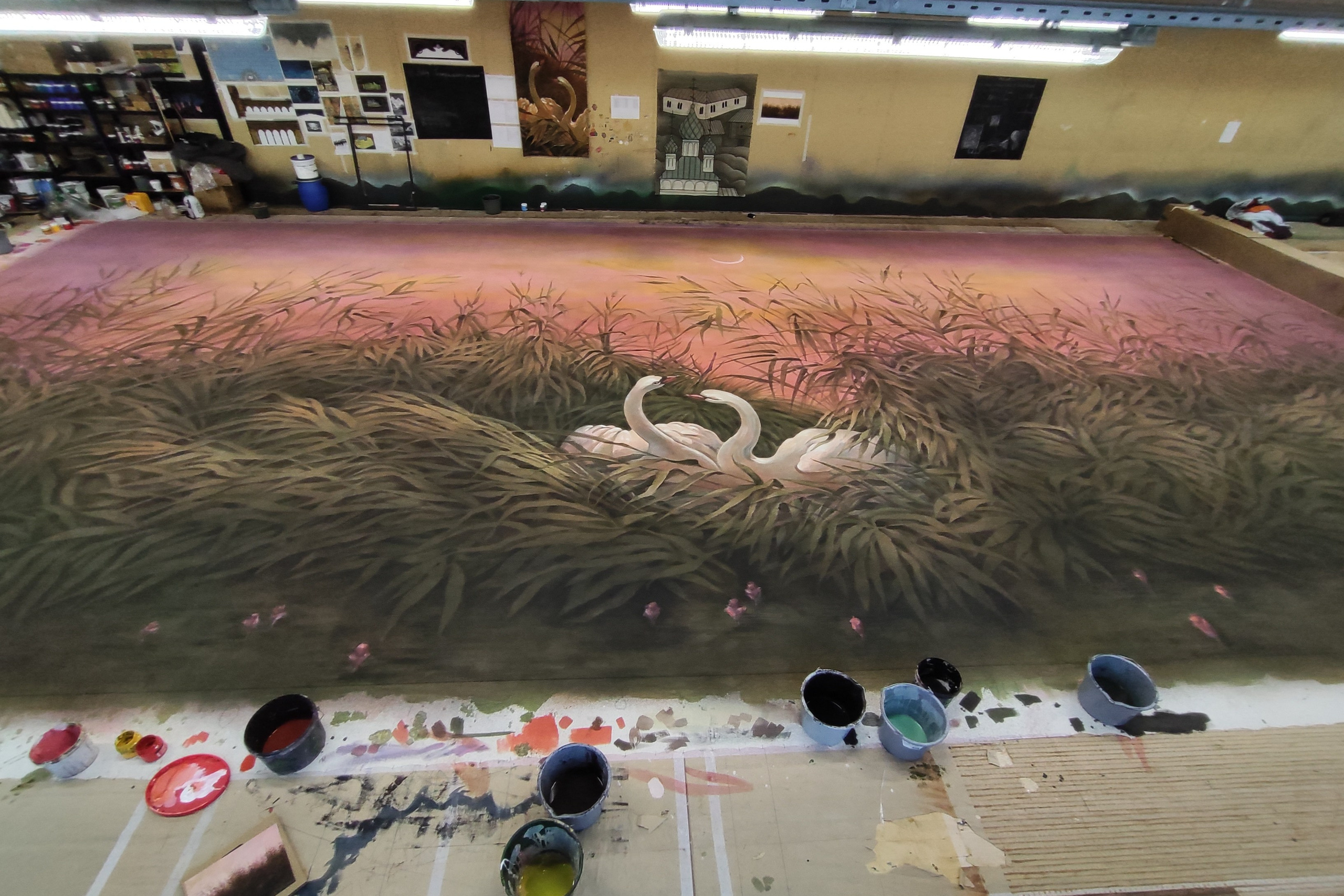 Лебединое озеро. Нижегородского театра оперы и балета им. А. С. Пушкина. История занавеса. Превращаем идею в технологию