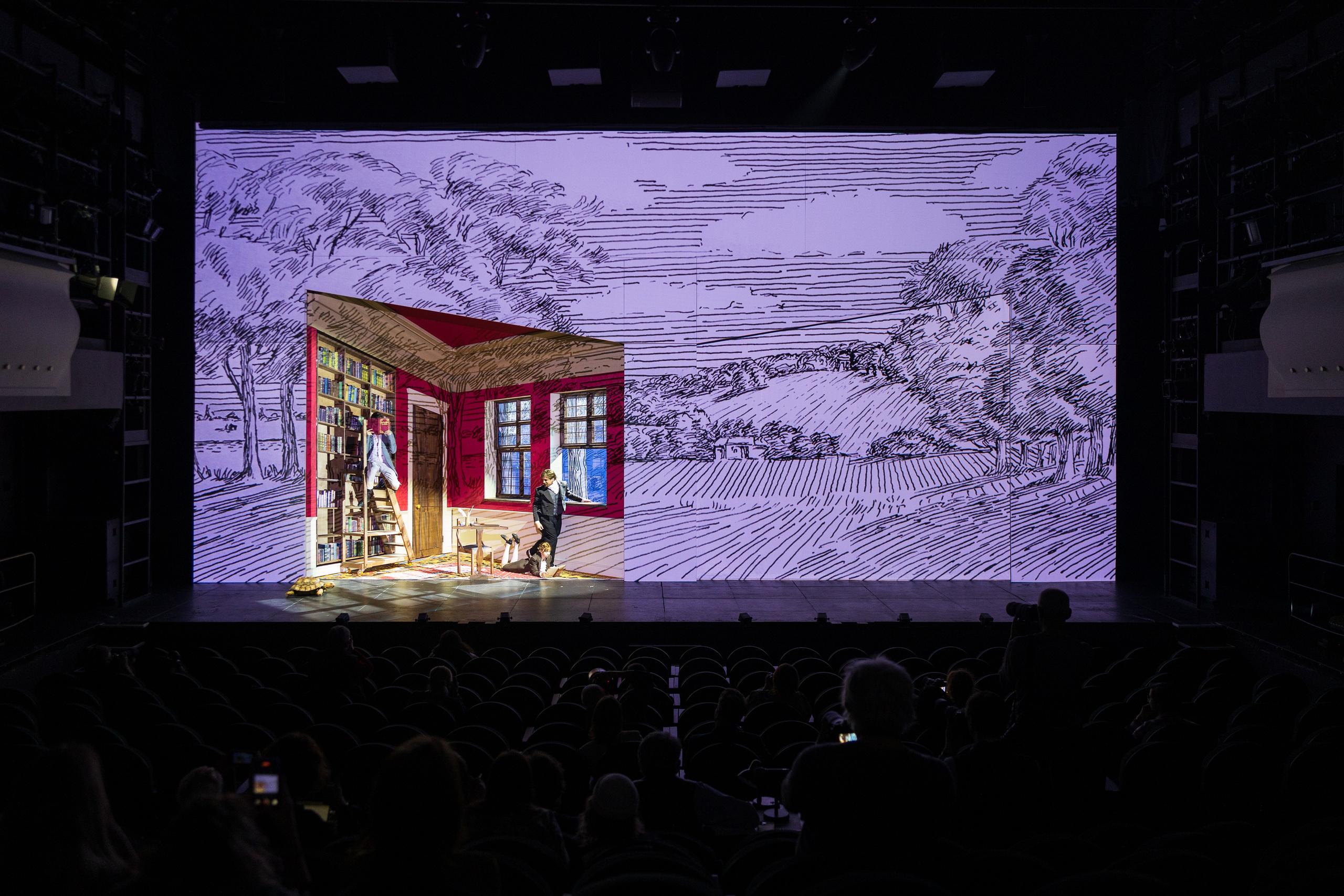 Декорации для спектакля «Аркадия» | Мастерская Петра Фоменко. История занавеса. Превращаем идею в технологию