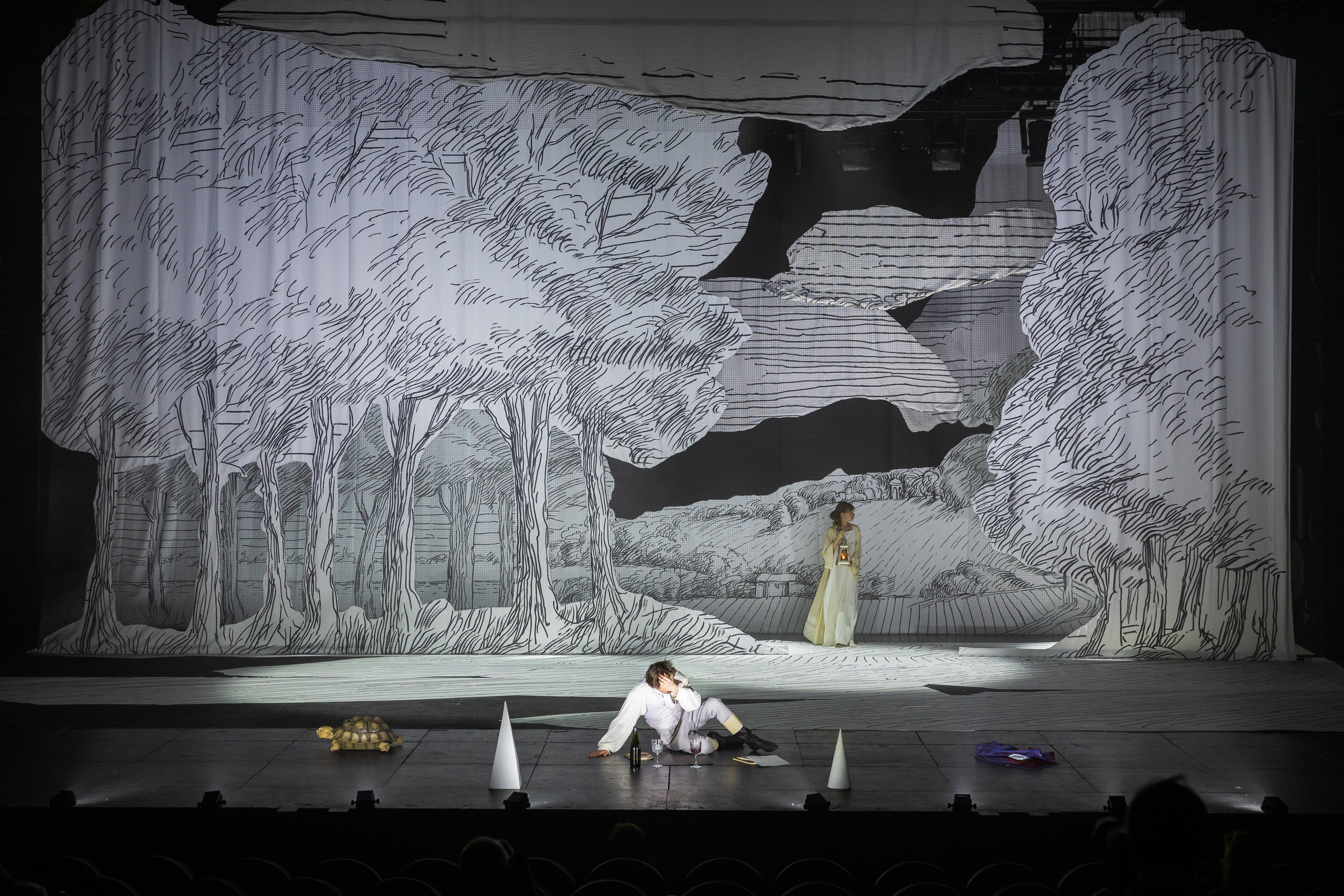 Декорации для спектакля «Аркадия» | Мастерская Петра Фоменко. История занавеса. Превращаем идею в технологию