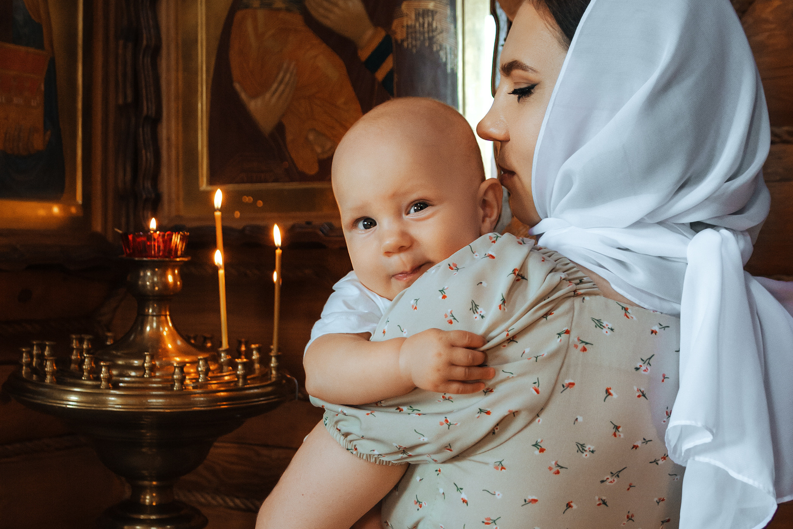 Фотосессия крещения Андрея