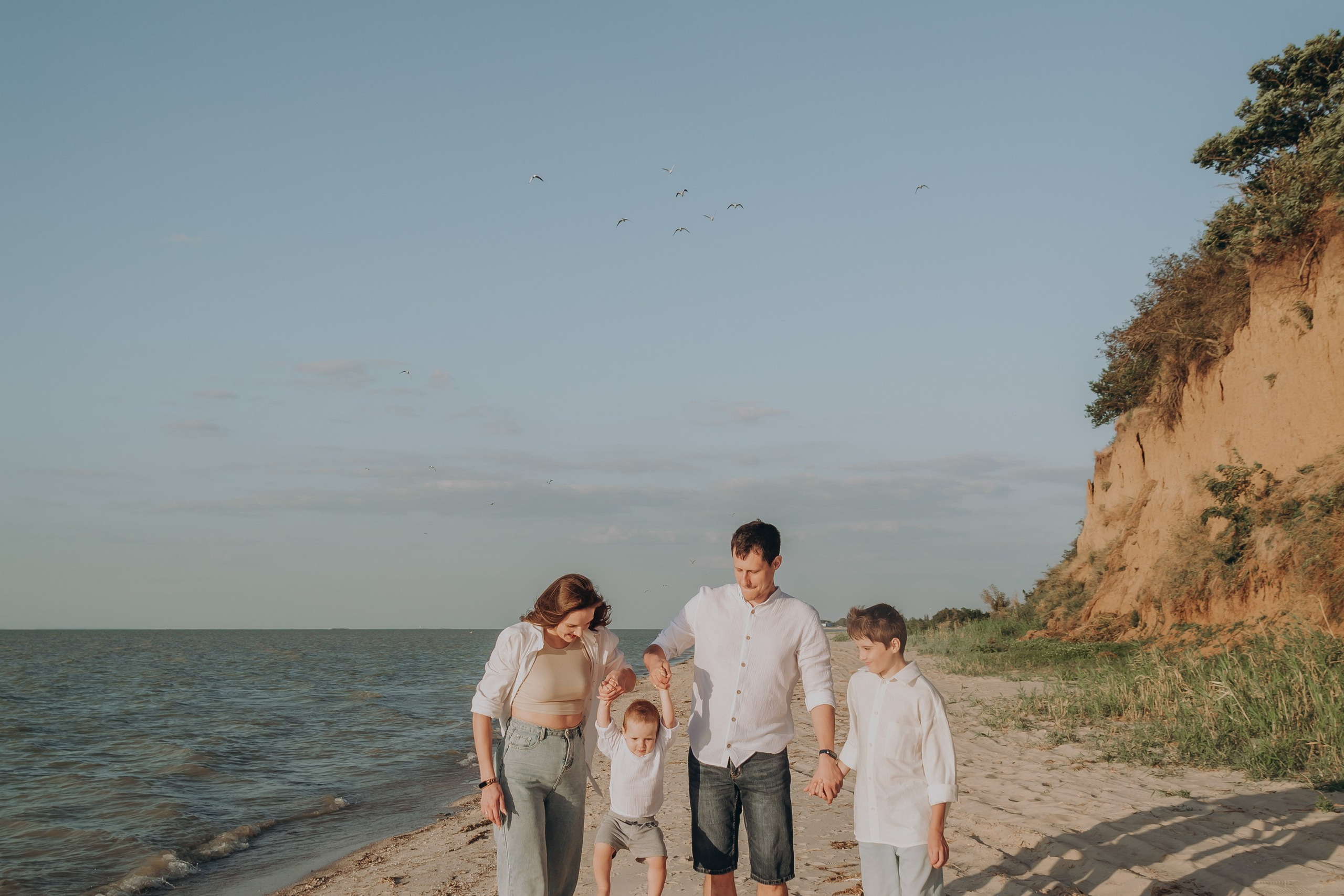 Фотосессия прогулки у моря