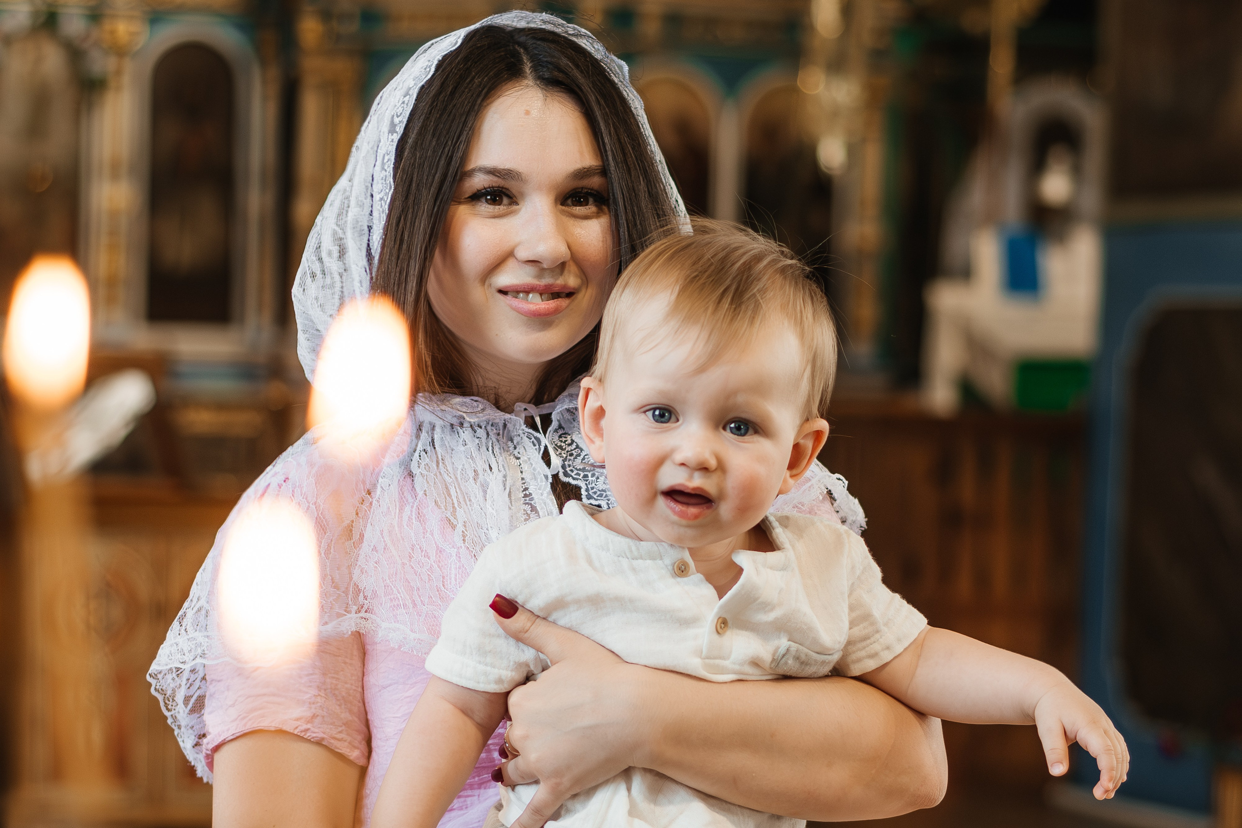 Фотосессия крещения Лукьяна в Обуховке