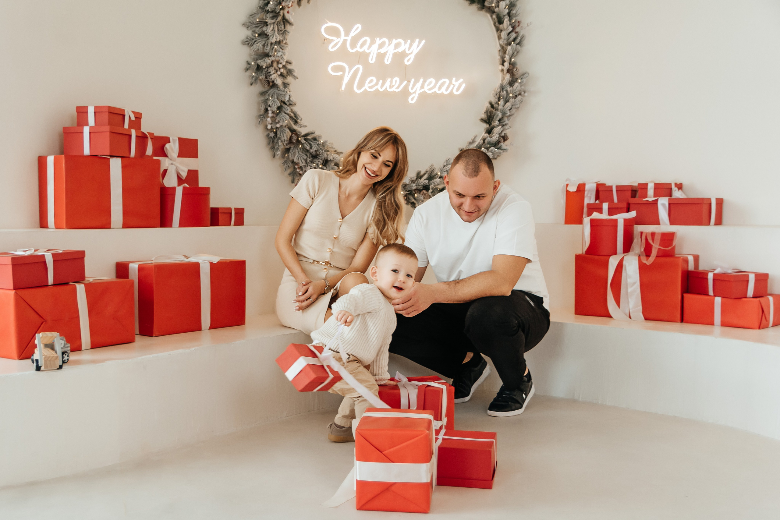 Новогодняя фотосессия Юля, Ярослав и Ростик