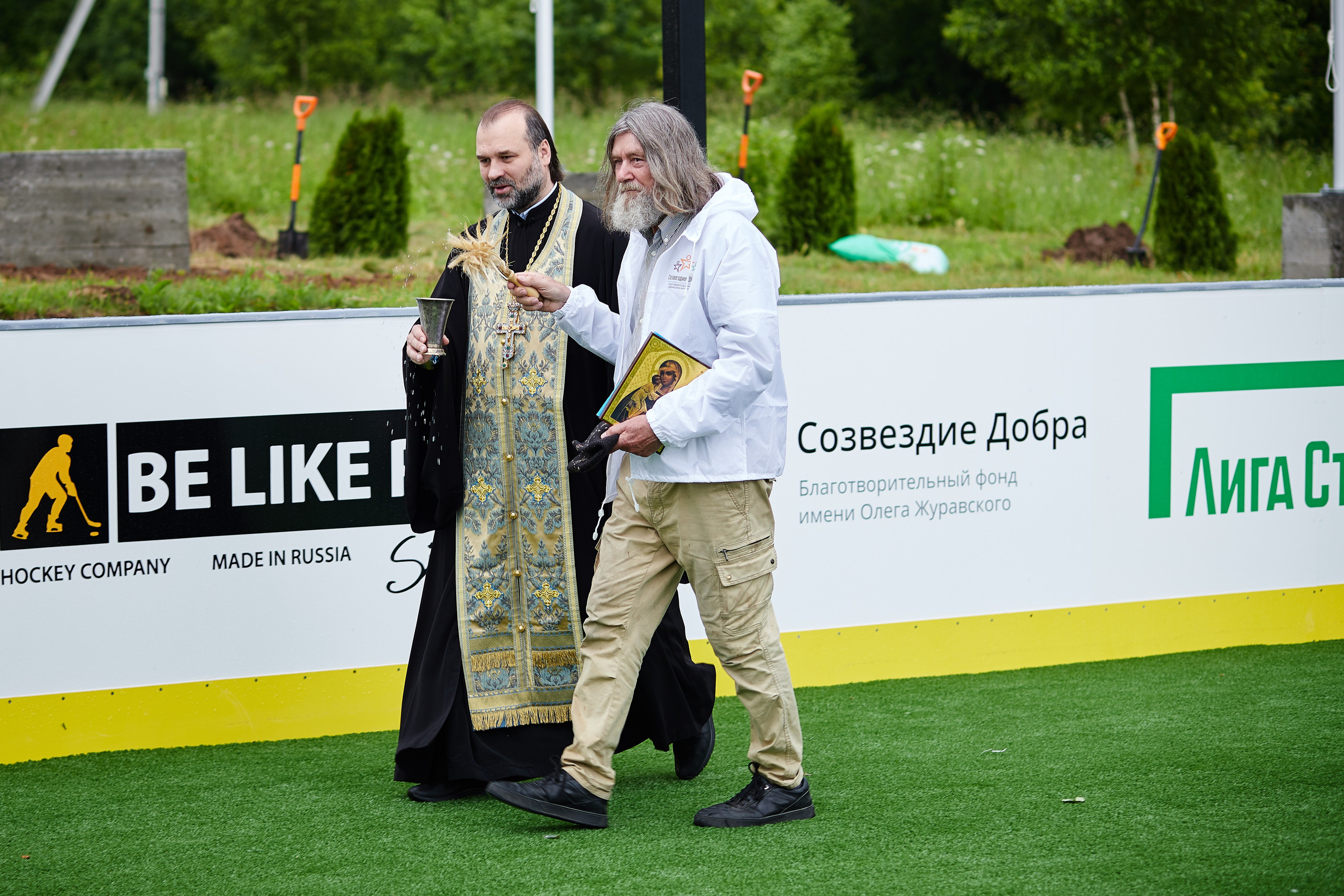 Открытие хоккейной площадки с Федором Конюховым