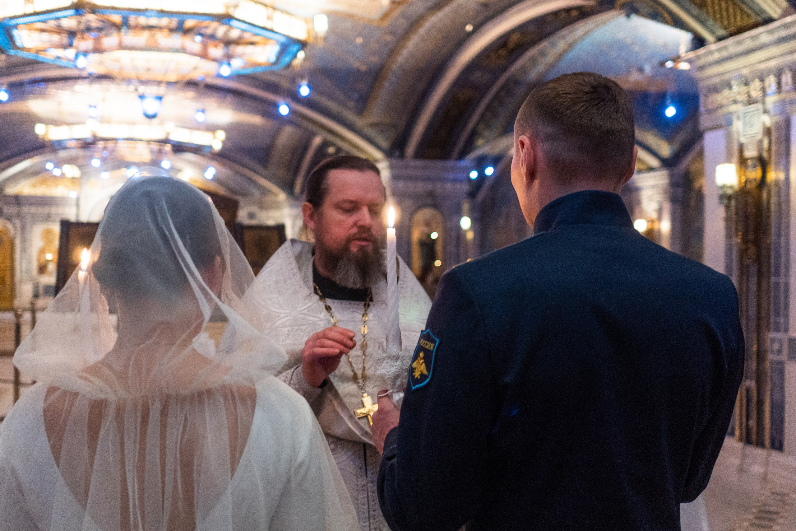 Процесс Венчания в Главном храме ВС РФ. Собор Воскресения Христова